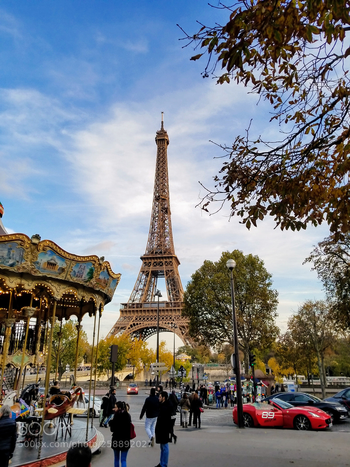 Samsung Galaxy S8 sample photo. Eiffel tower carousel photography
