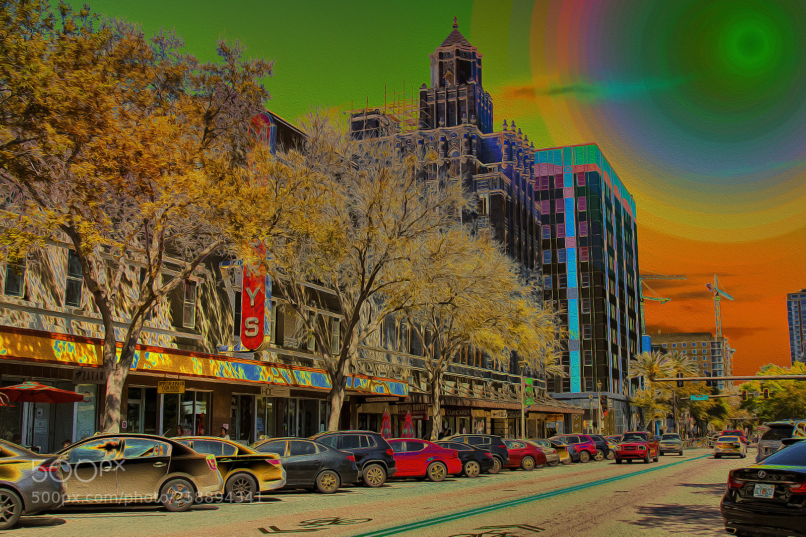 Canon EOS 7D Mark II sample photo. Psychelic downtown photography