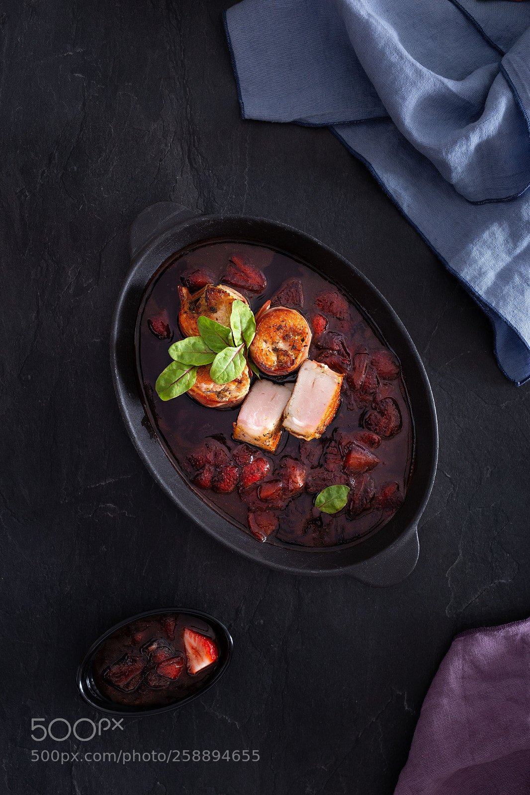 Canon EOS 6D sample photo. Pork in balsamic strawberry photography