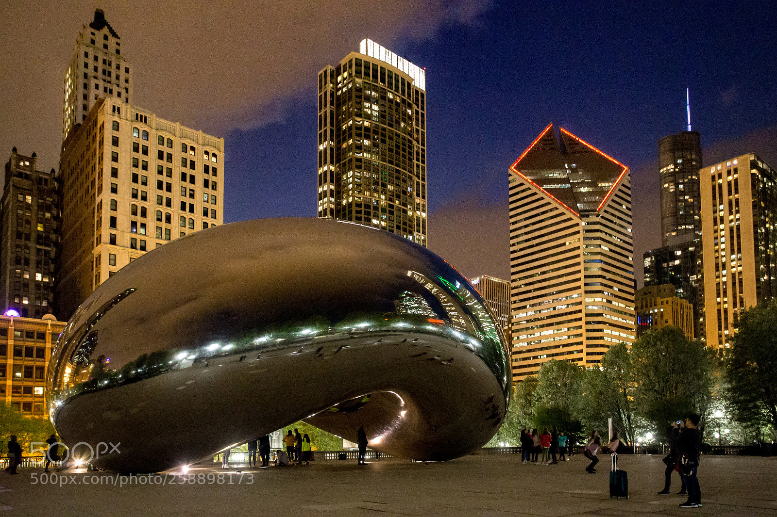 Canon EOS 6D sample photo. Cloud gate at night photography