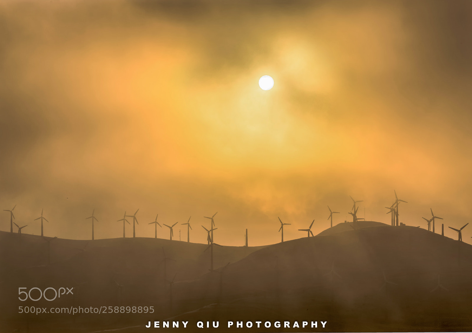 Canon EOS 5D Mark IV sample photo. Sunrise over the windmills photography