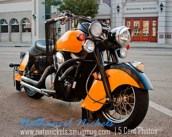 Auto Archaeology: Yellow Harley Davidson Motorcycle