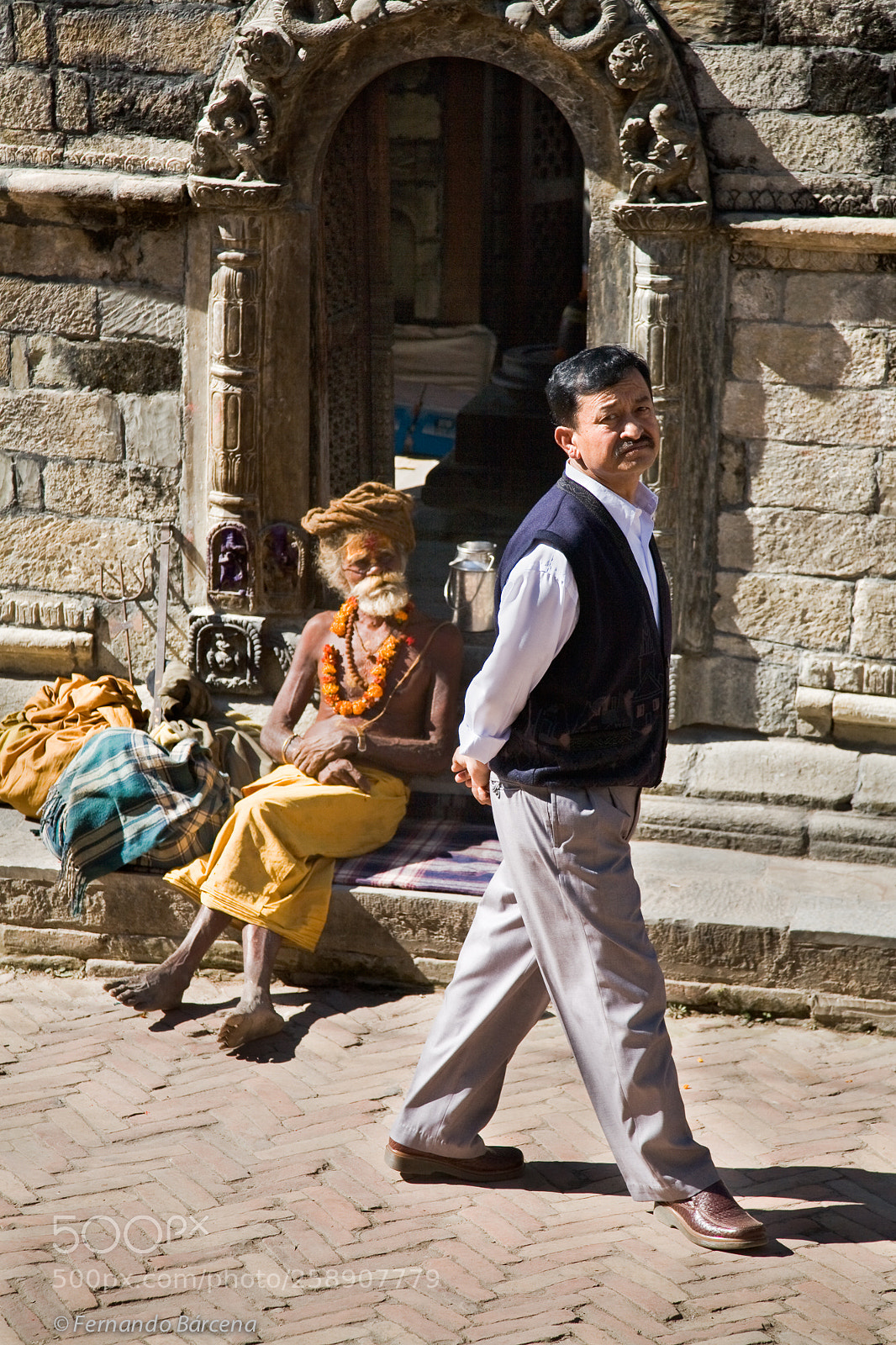 Canon EOS 5D sample photo. Shadus and walker. nepal photography