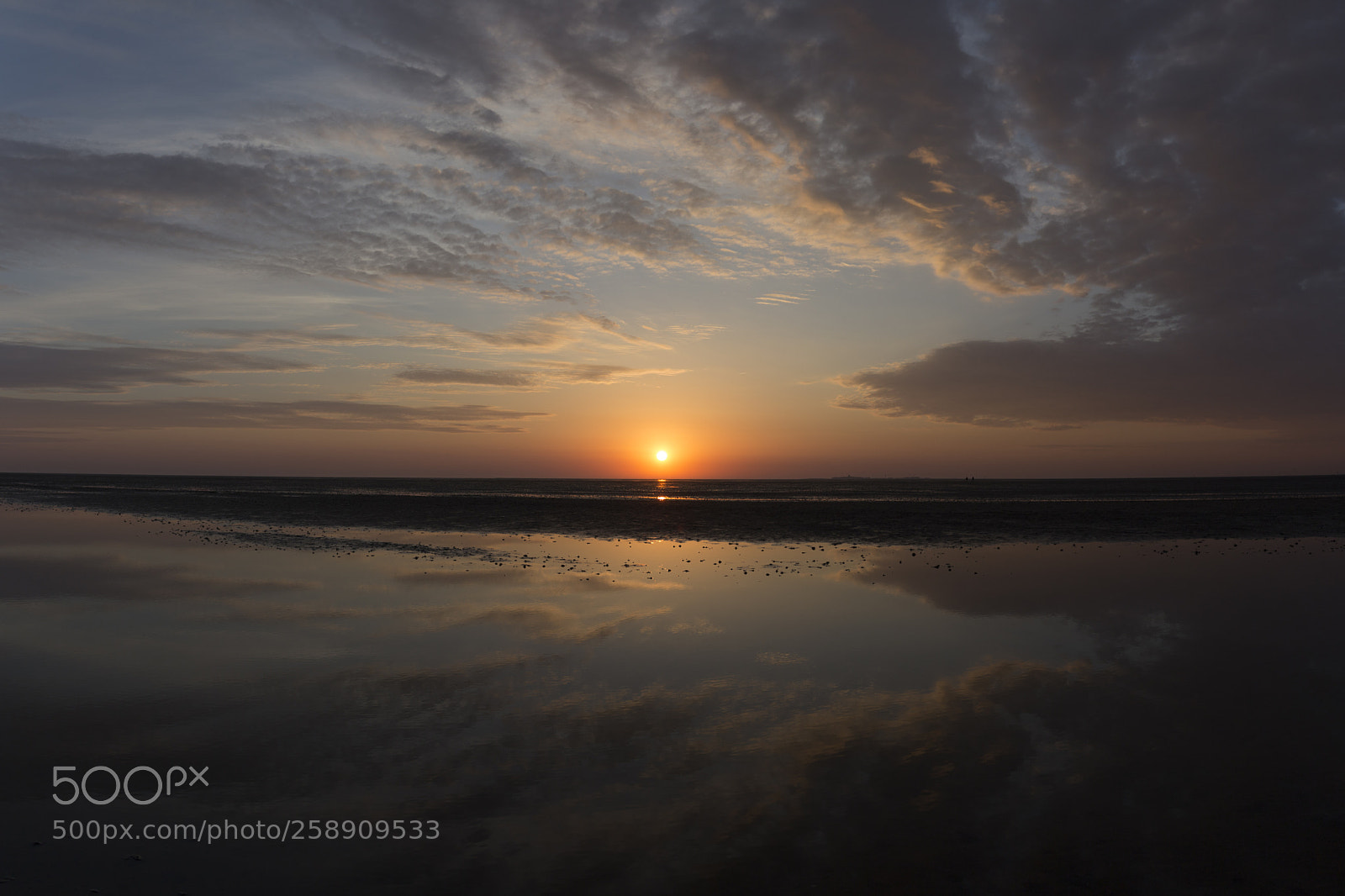 Canon EOS 6D sample photo. Wadden sea sunset photography