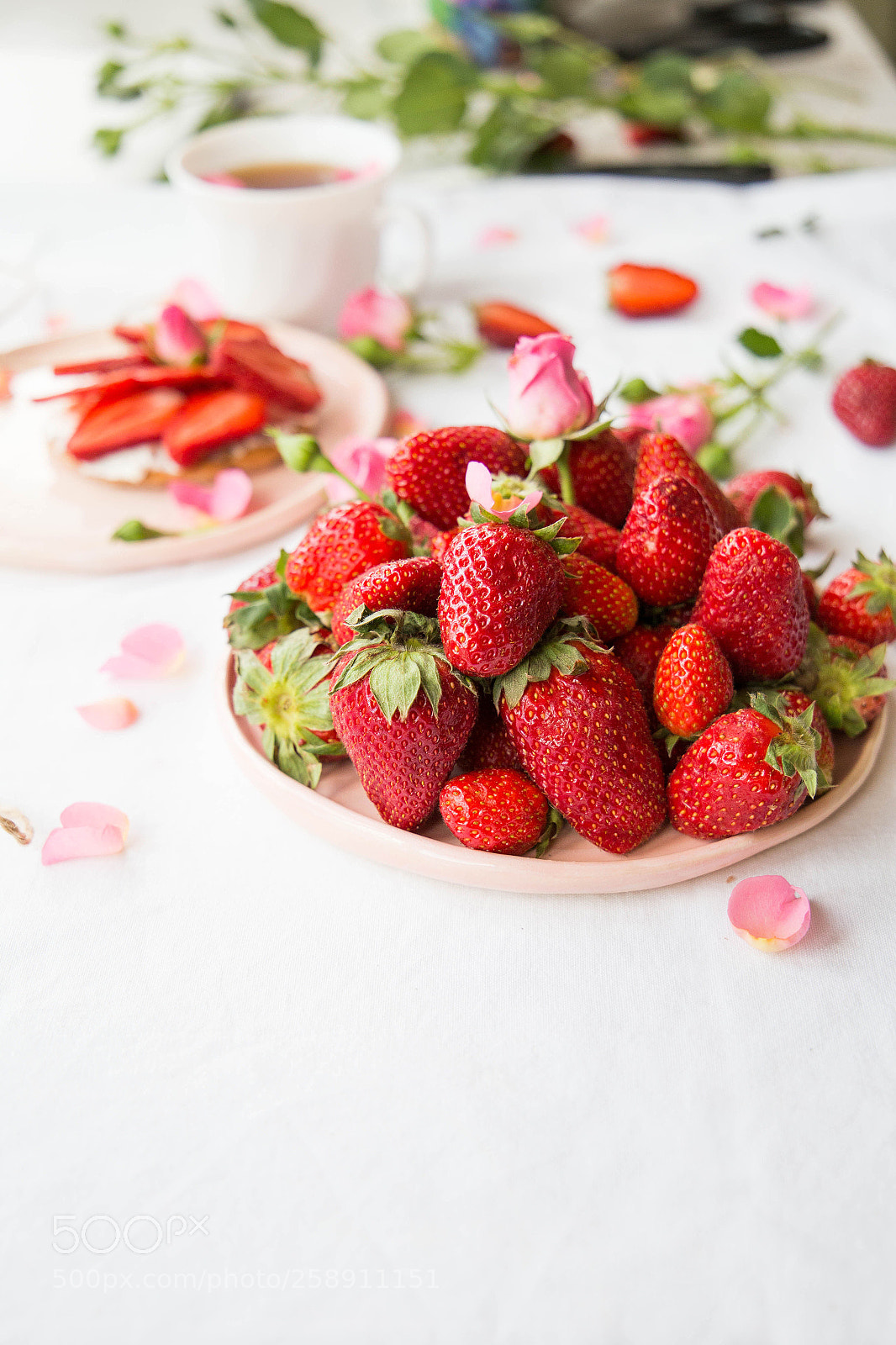 Canon EOS 6D sample photo. Plate with strawberries on photography