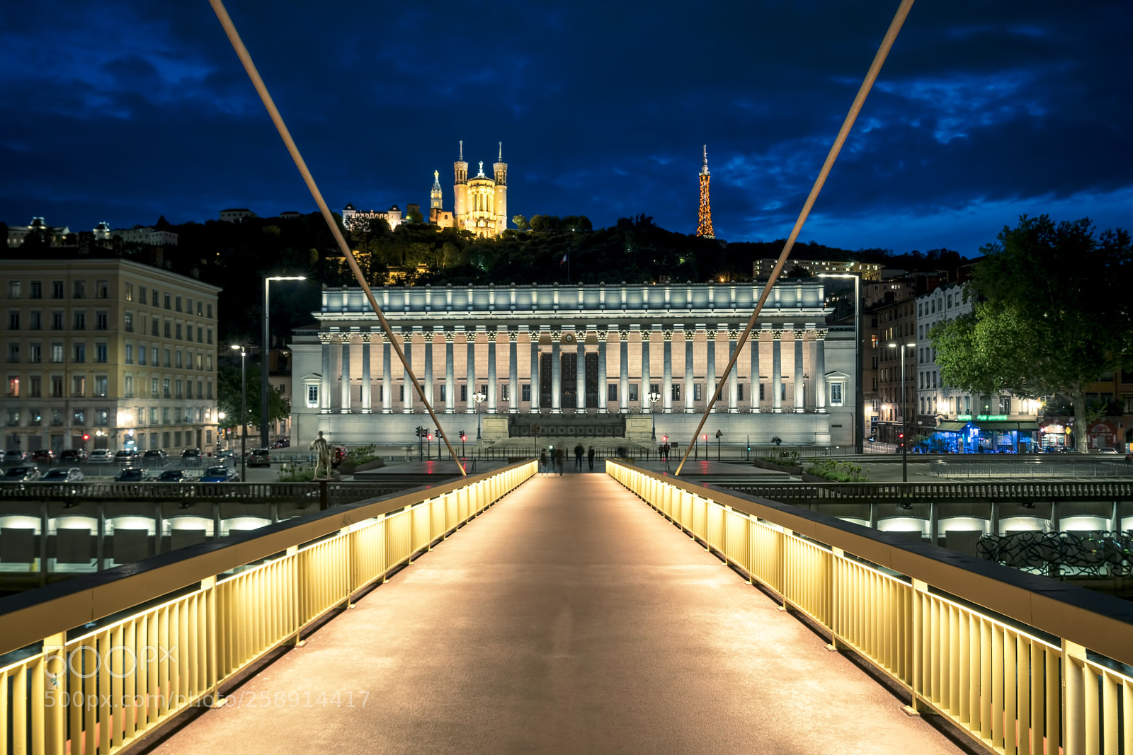 Sony a7R III sample photo. Night view of lyon photography