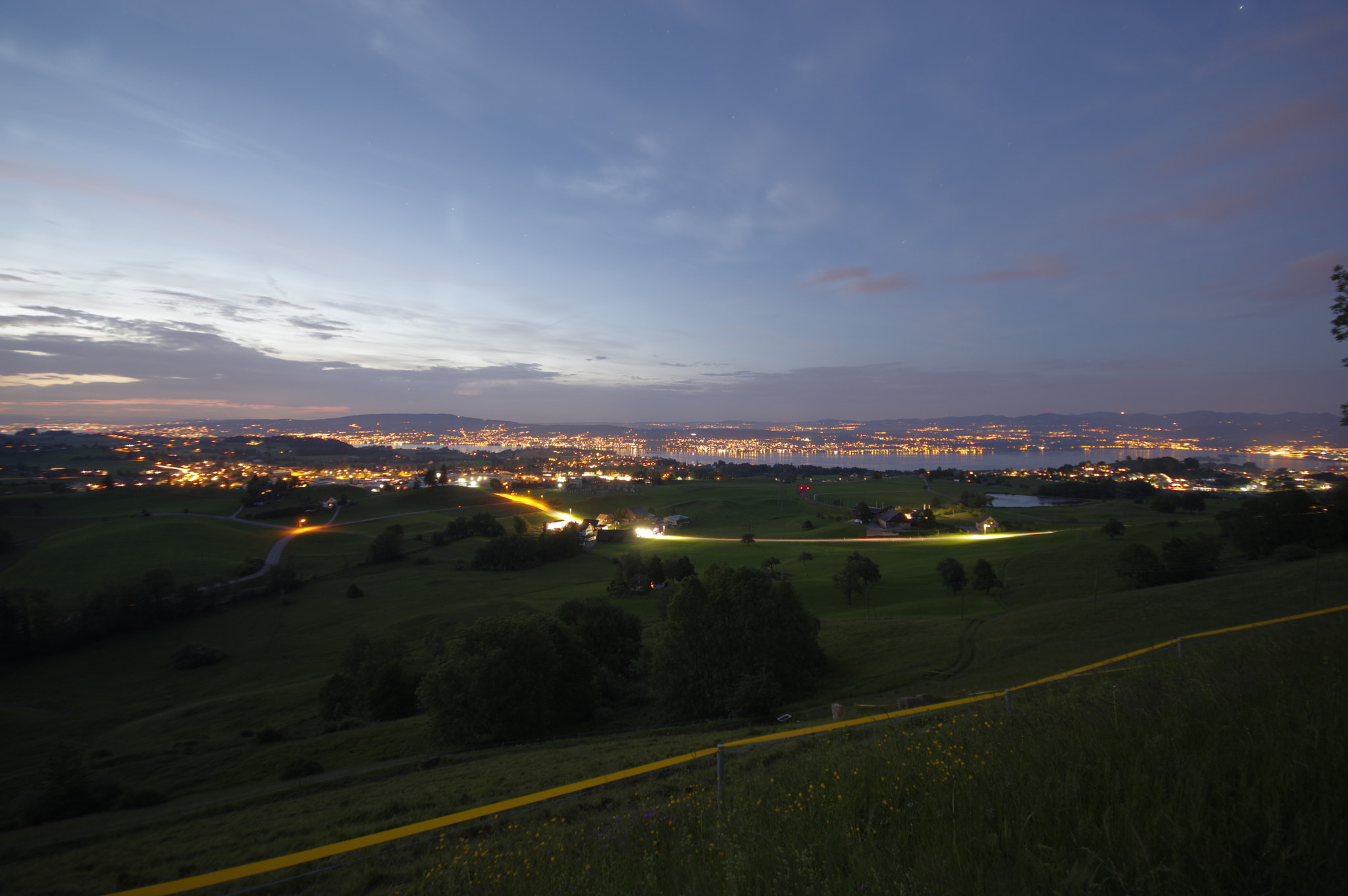 Sigma AF 10-20mm F4-5.6 EX DC sample photo. Zürichsee am abend. photography