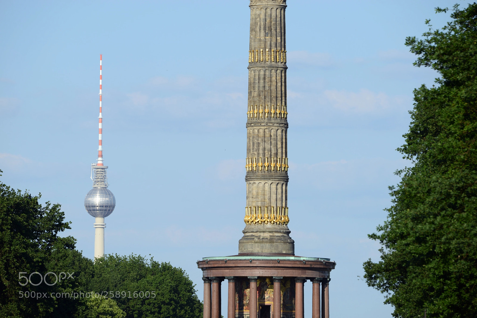 Nikon D800 sample photo. Siegess ule und fernsehturm photography