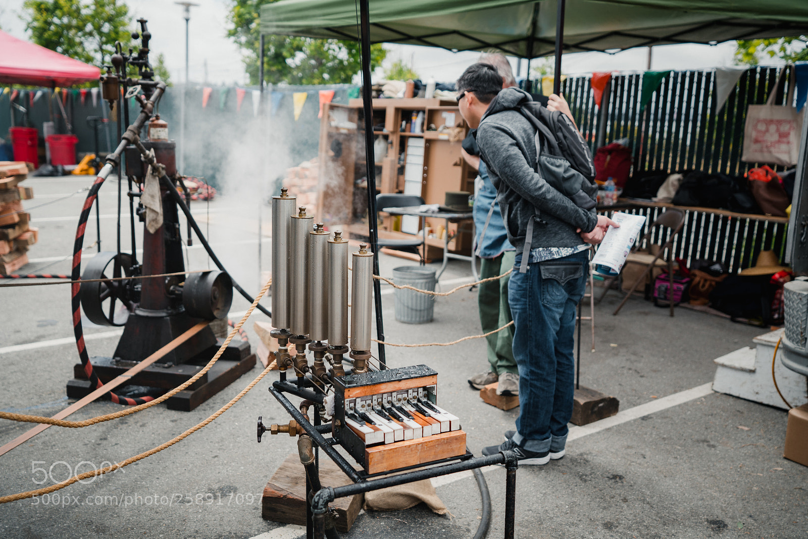 Sony a7R III sample photo. Steam organ photography