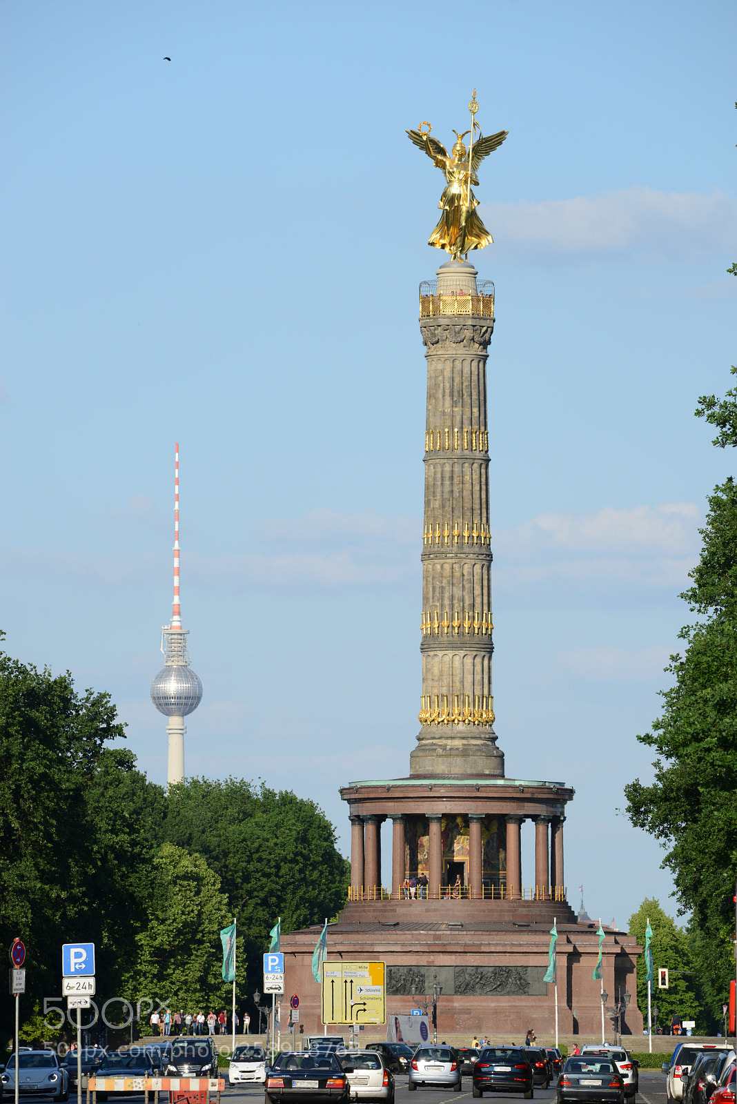 Nikon D800 sample photo. Siegess ule und fernsehturm photography