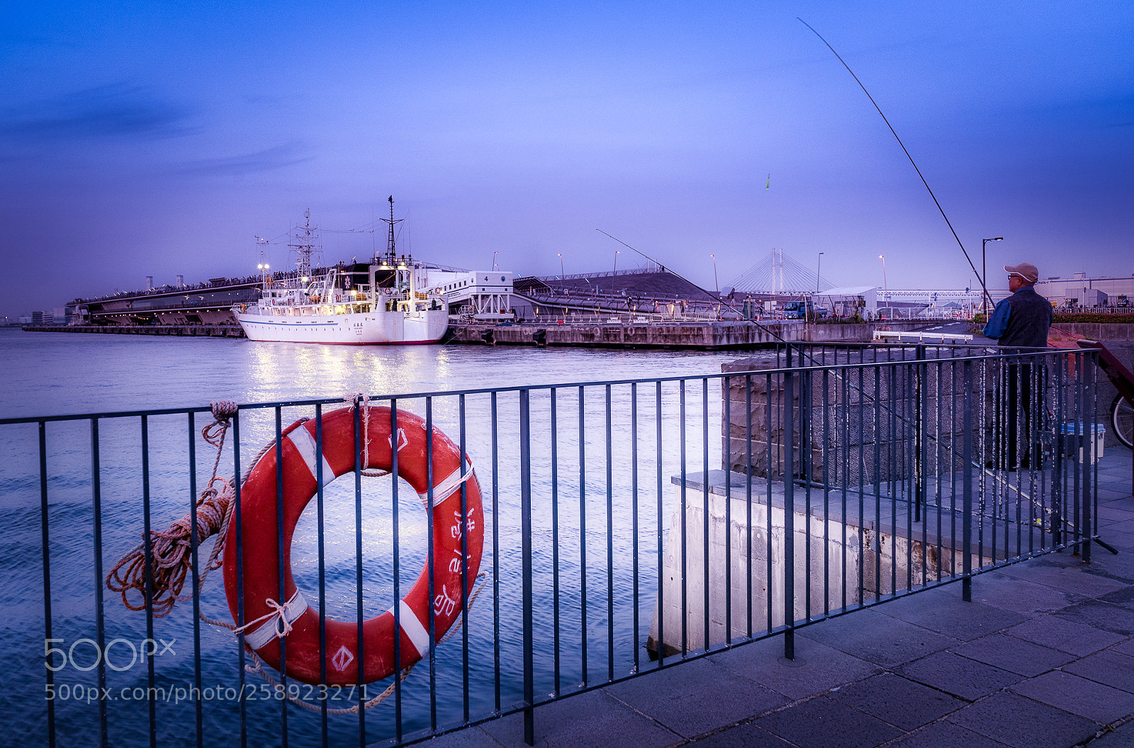 Sony a7 III sample photo. Fishing at blue hour photography