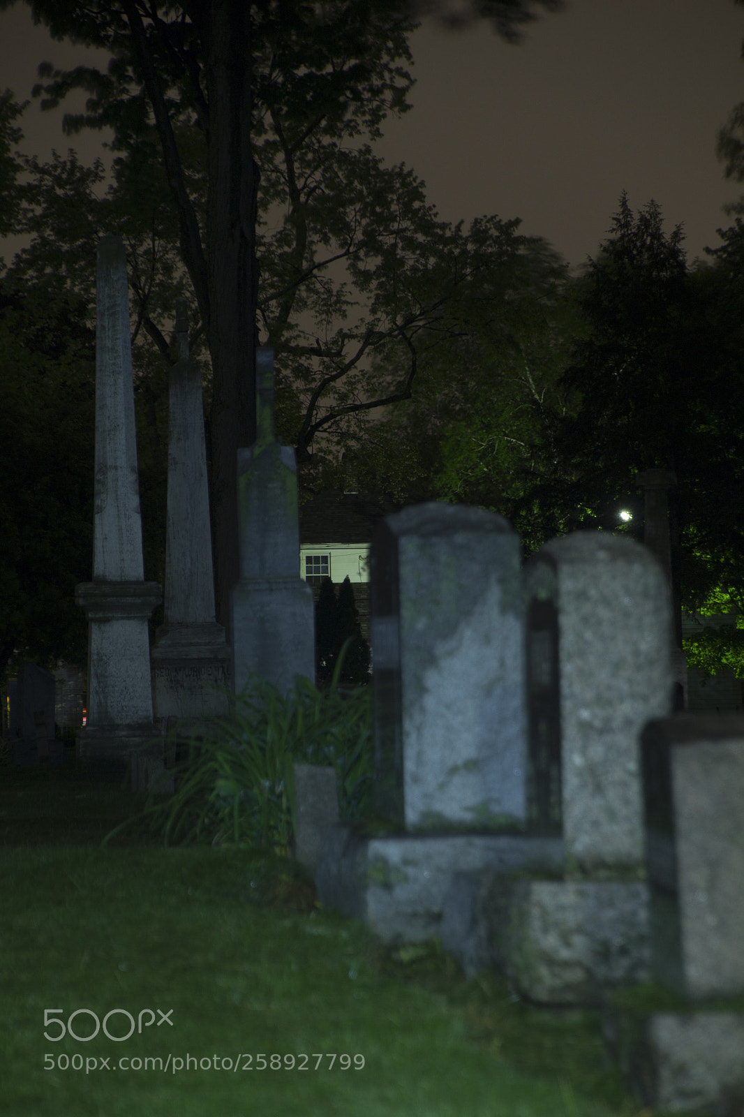 Canon EOS 1200D (EOS Rebel T5 / EOS Kiss X70 / EOS Hi) sample photo. Spooky graveyard at night 2. photography