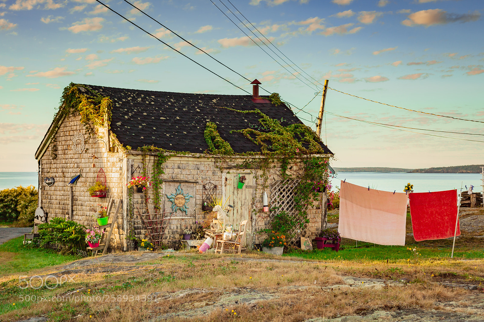 Canon EOS 5D Mark II sample photo. Little shack in blue photography