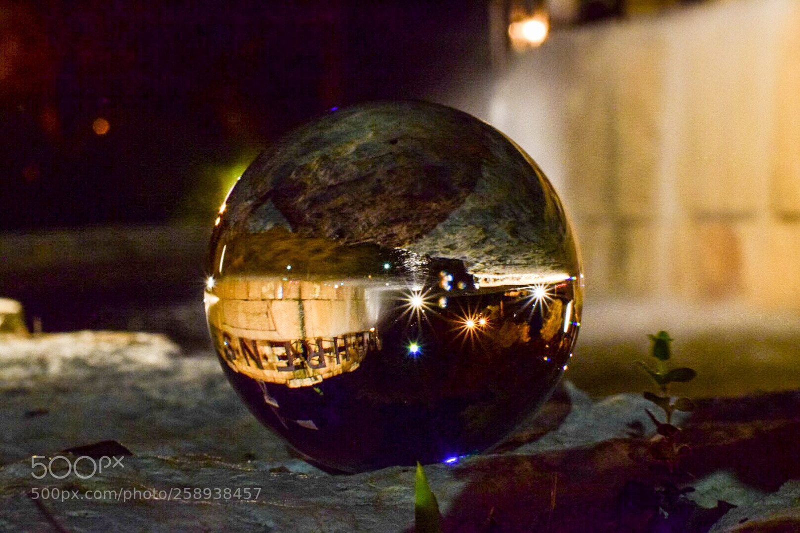 Nikon D5300 sample photo. Lensball and fountain photography