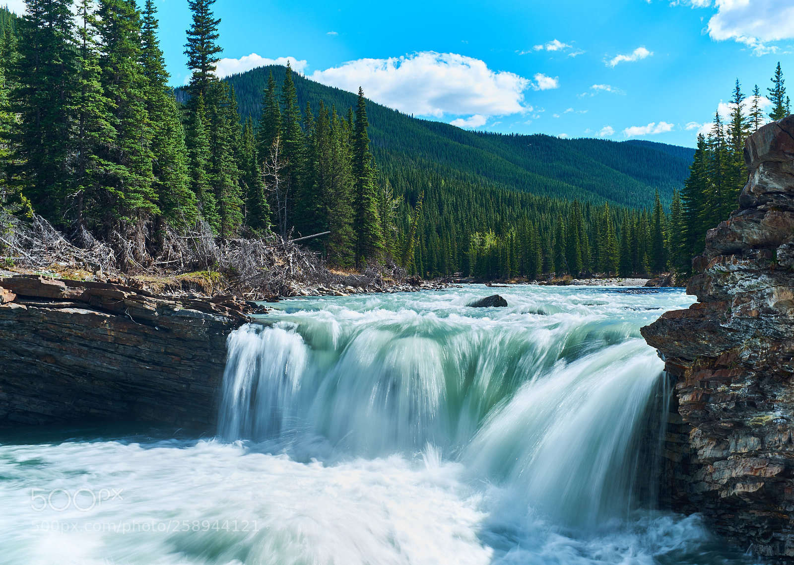 Fujifilm X100F sample photo. Sheep falls - kananaskis photography