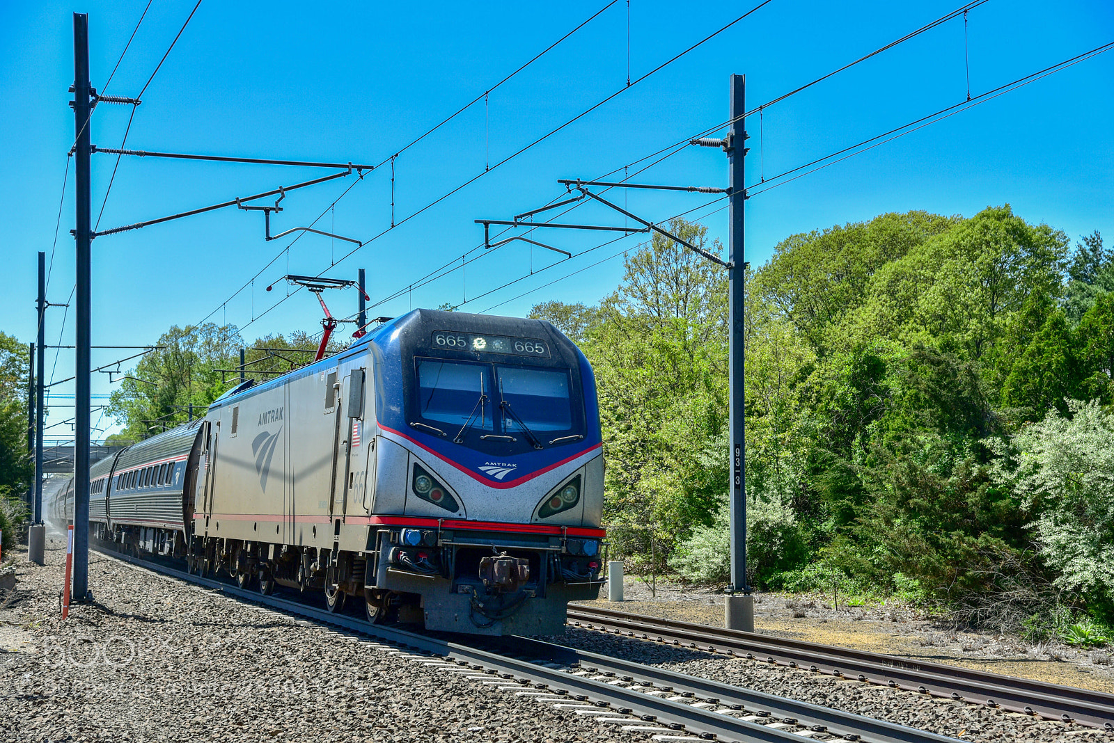 Nikon D750 sample photo. Amtrak regional moving through photography
