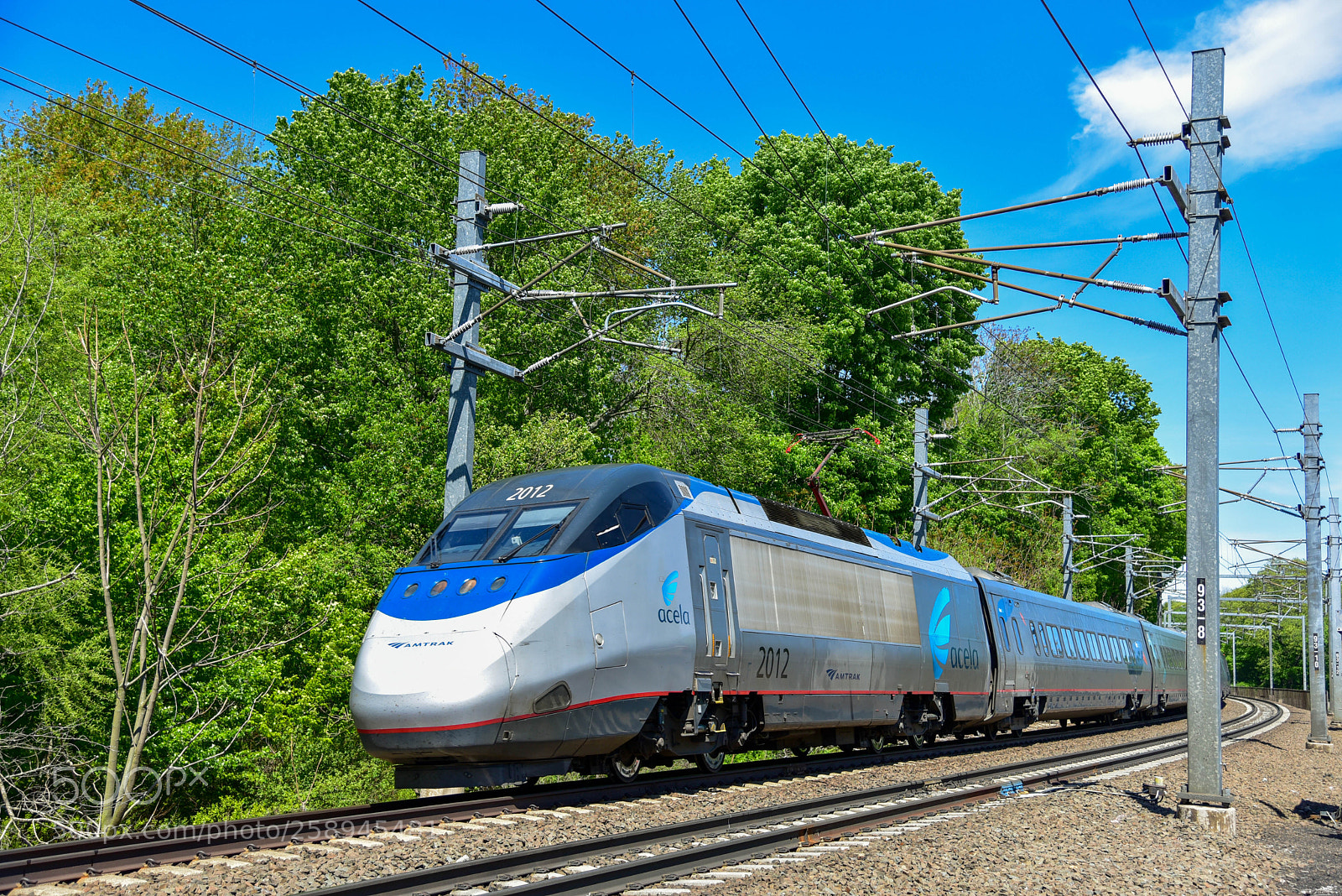 Nikon D750 sample photo. Acela express moving under photography