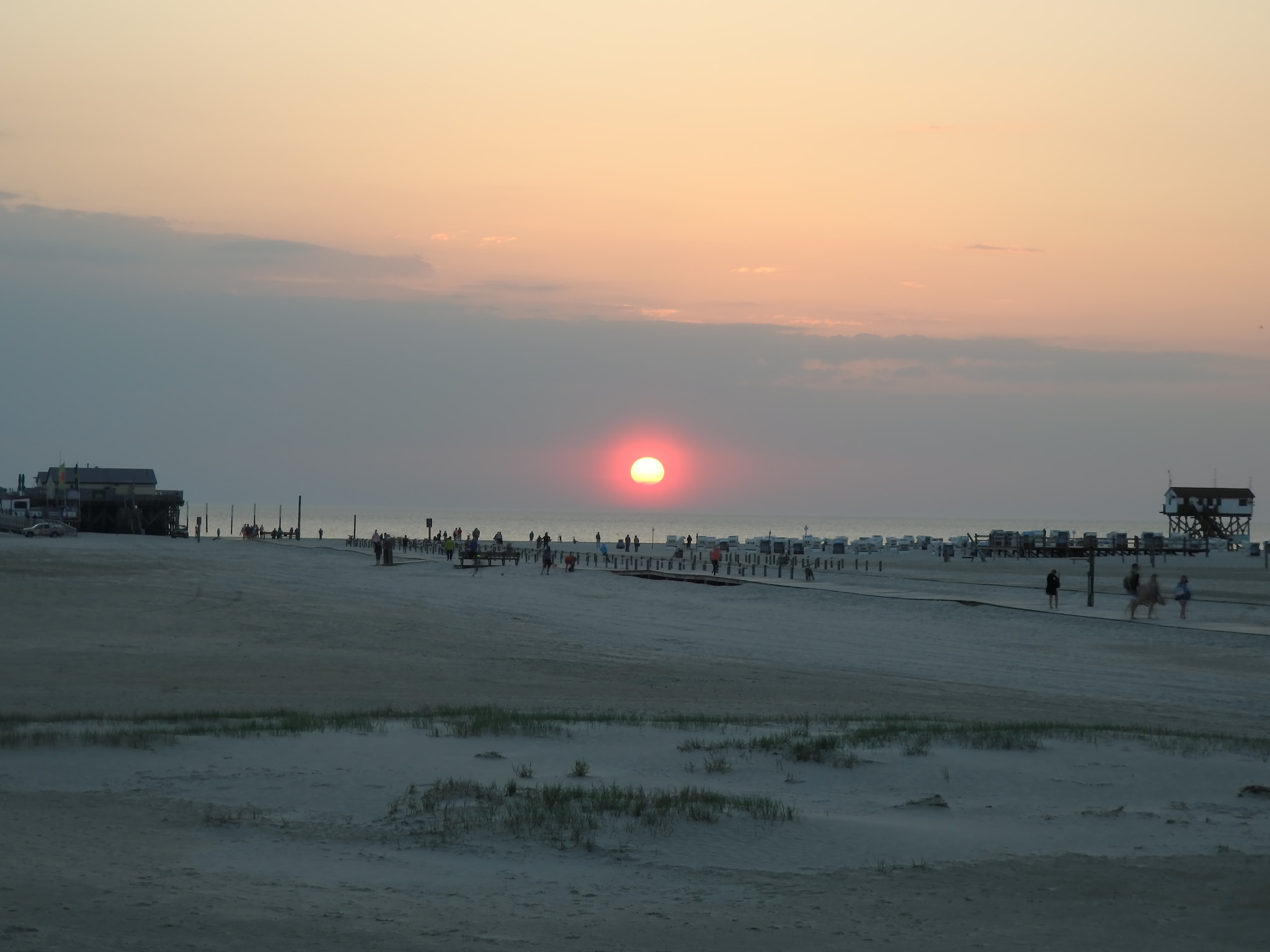 Olympus SH-2 sample photo. Beach gathering for the sunset spo photography