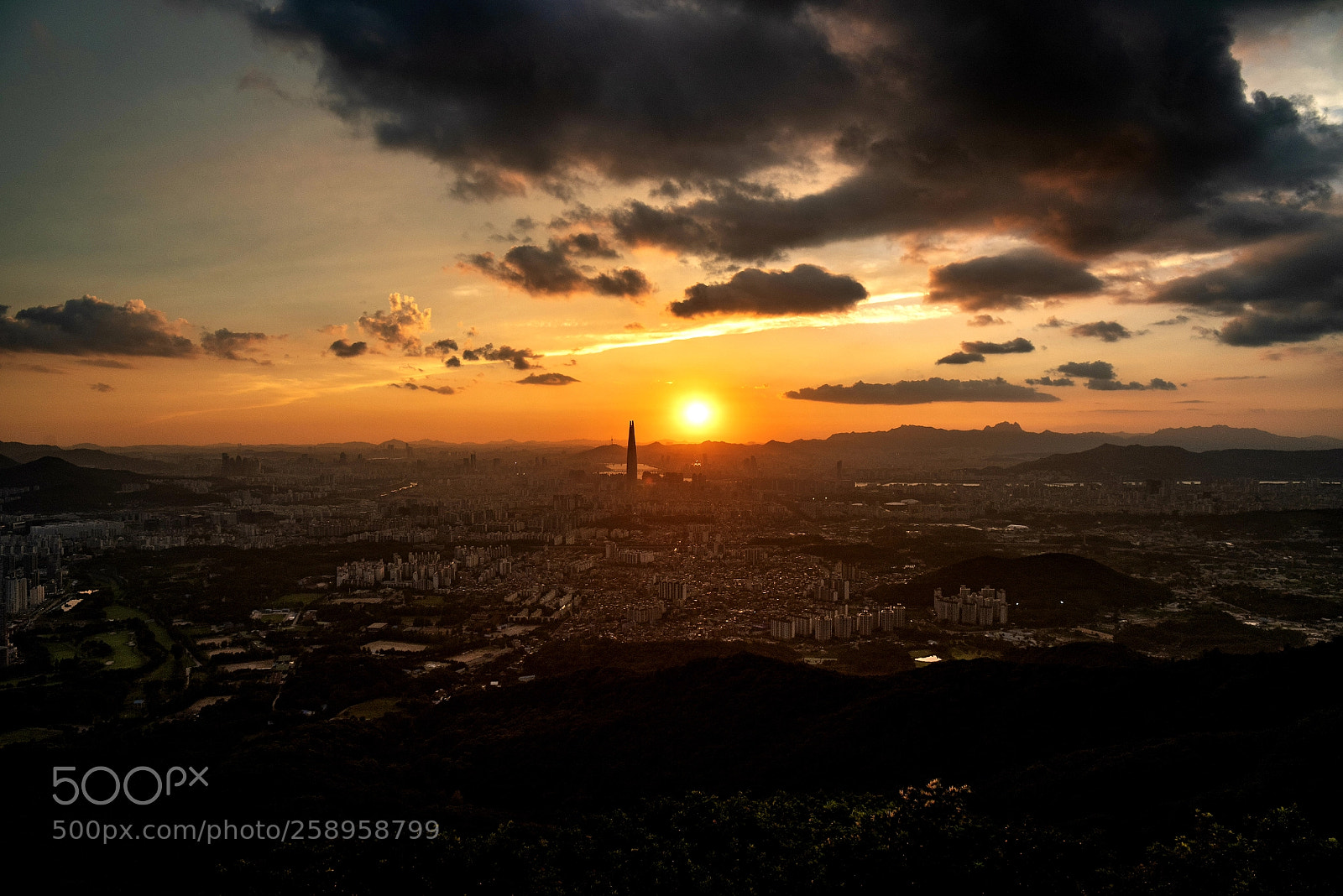 Pentax K-1 sample photo. Sunset seoul photography