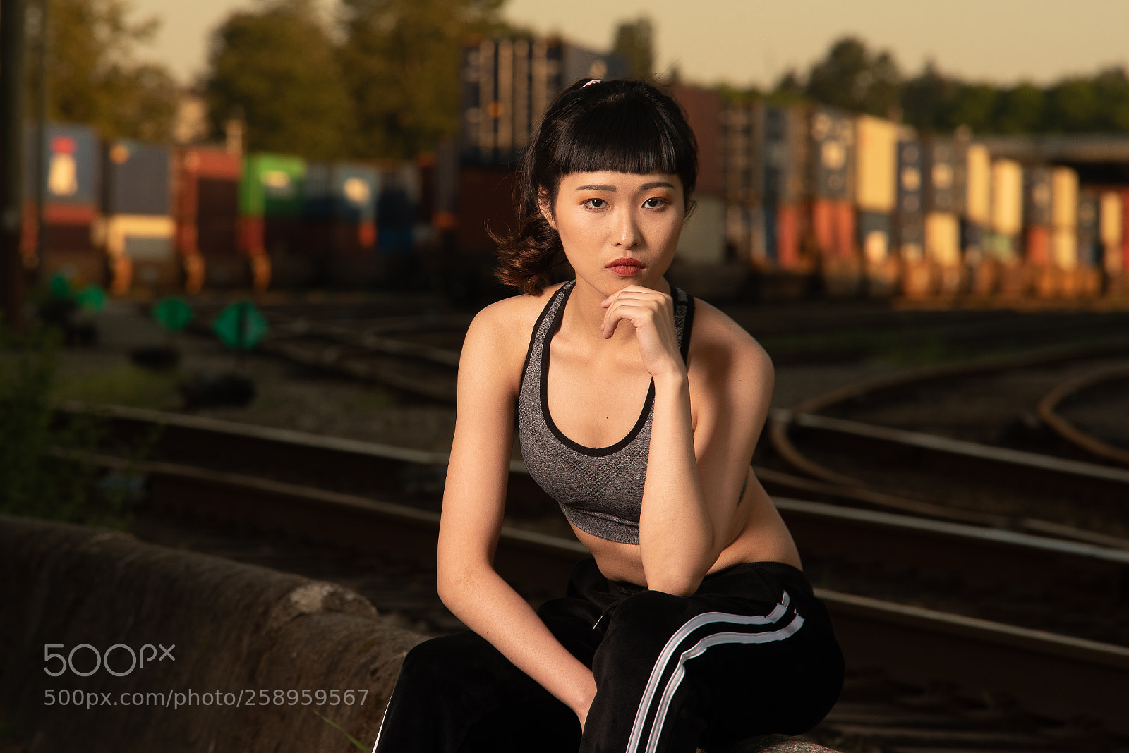 Nikon D750 sample photo. Train girl photography