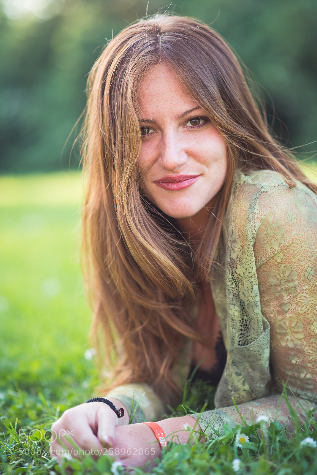 Nikon D610 sample photo. Livia on the grass photography