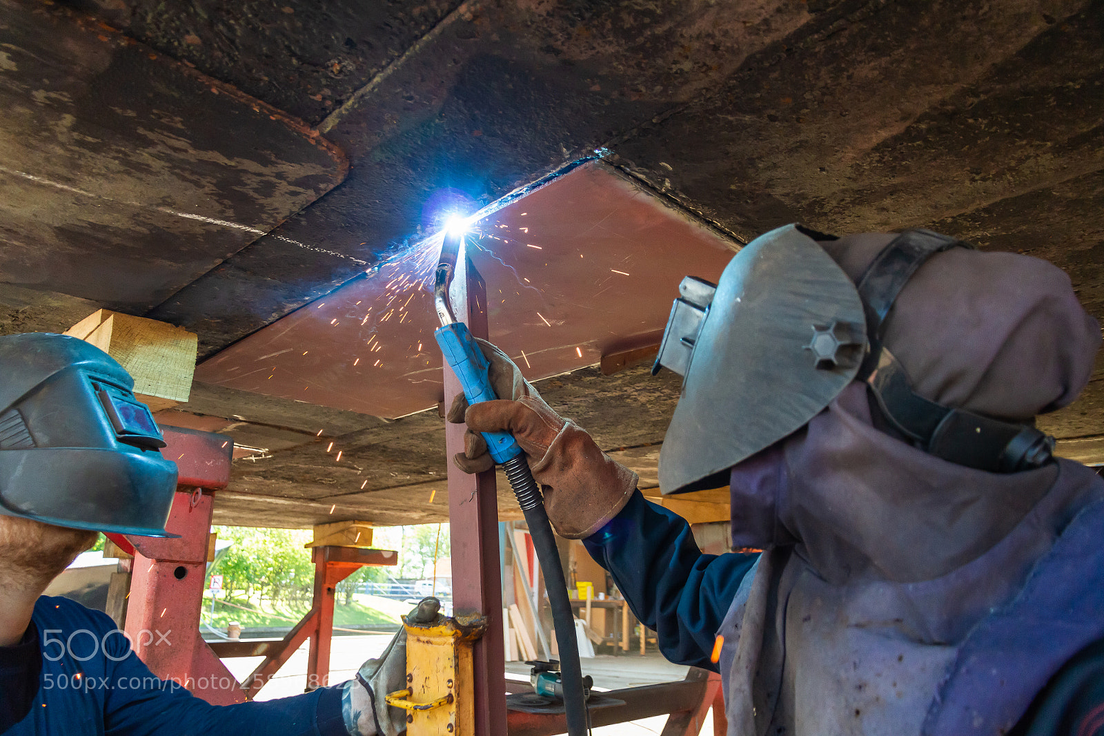 Canon EOS 7D sample photo. Welding on the ships photography