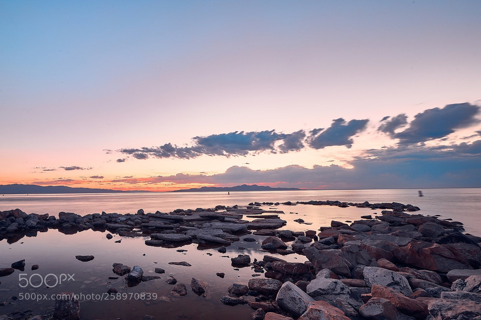 Canon EOS 6D sample photo. Great salt lake sunset photography