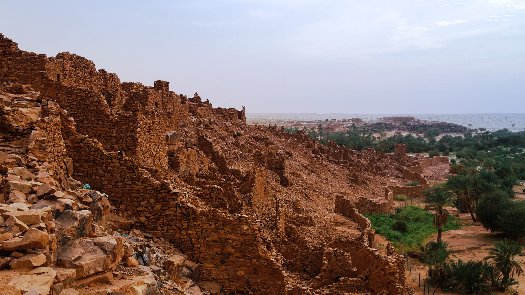 Samsung NX11 sample photo. Ruins of ouadane fortress in sahara mauritania photography