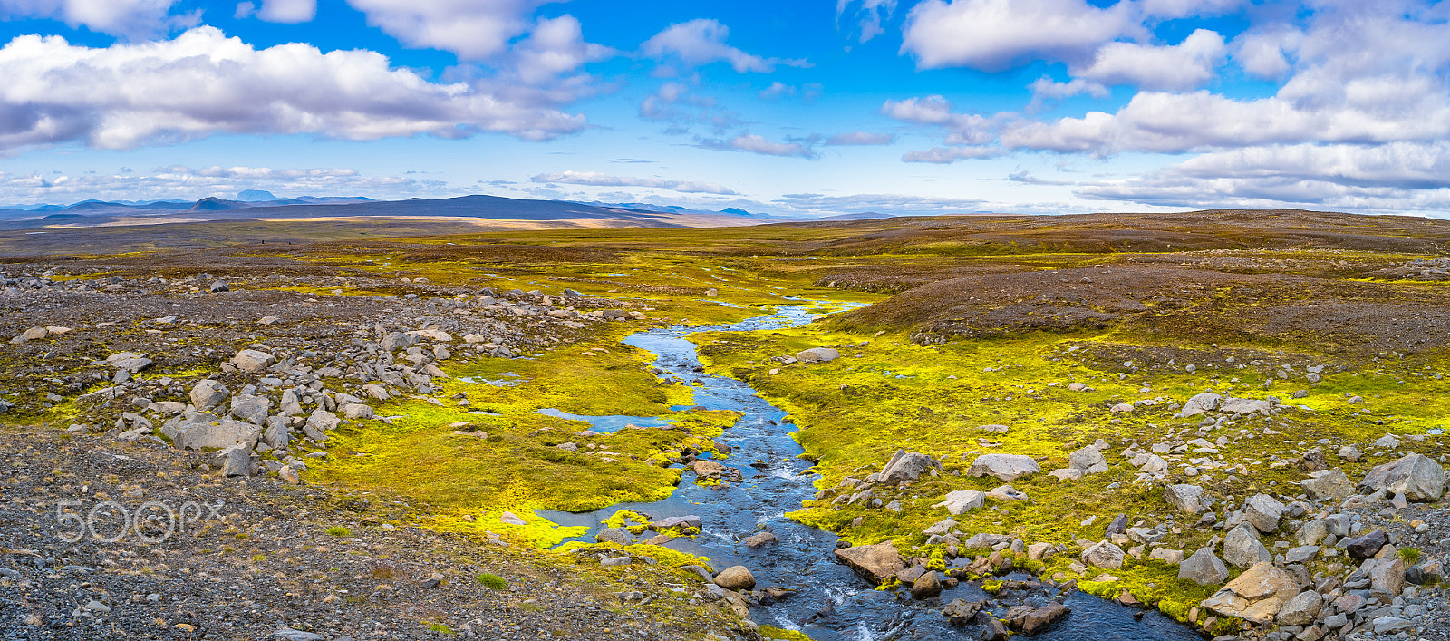 Samsung NX500 sample photo. Panoramic view of beautiful colorful icelandic landscape, icelan photography