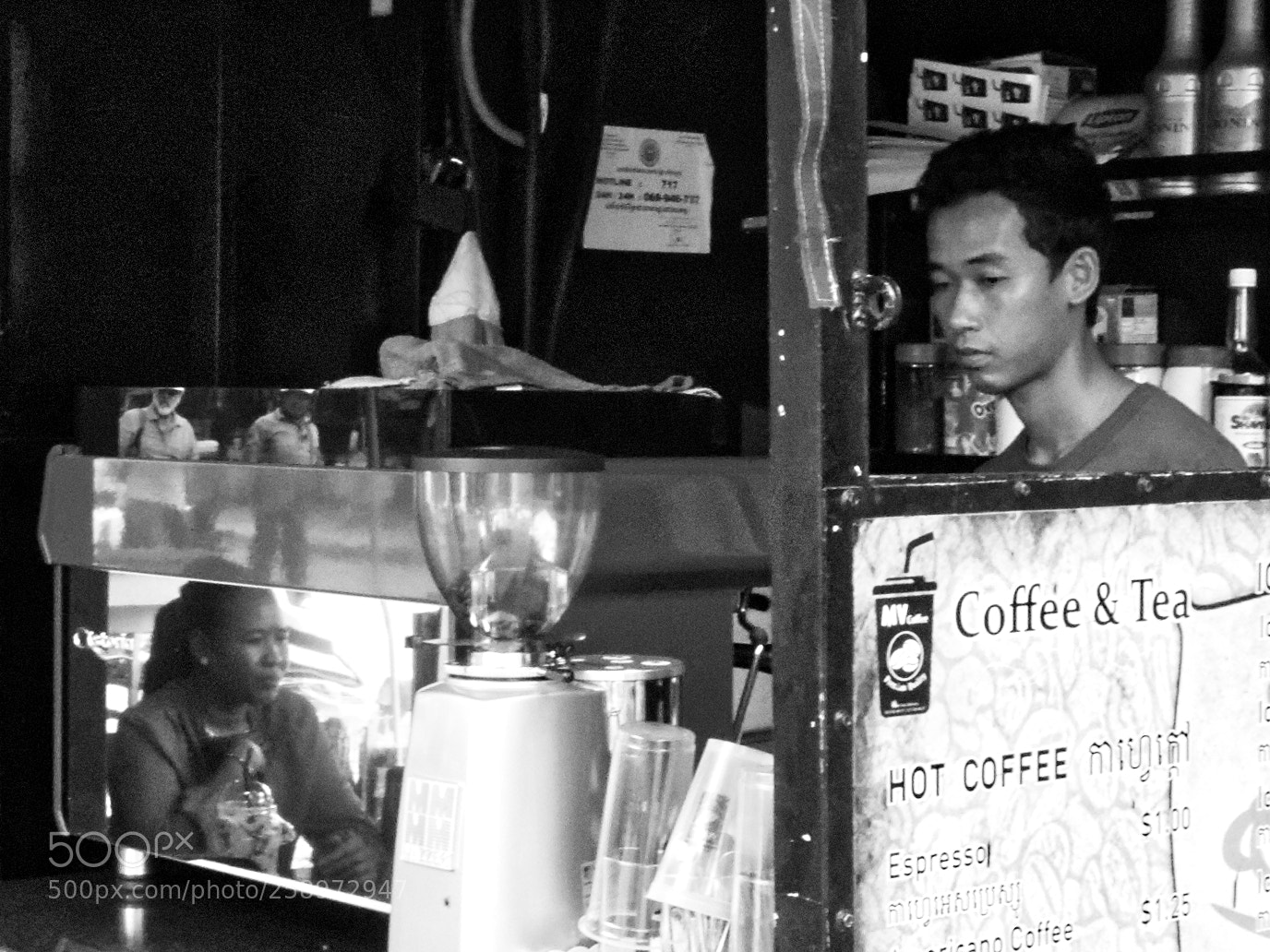 Olympus PEN E-PL3 sample photo. Reflection in the coffee photography