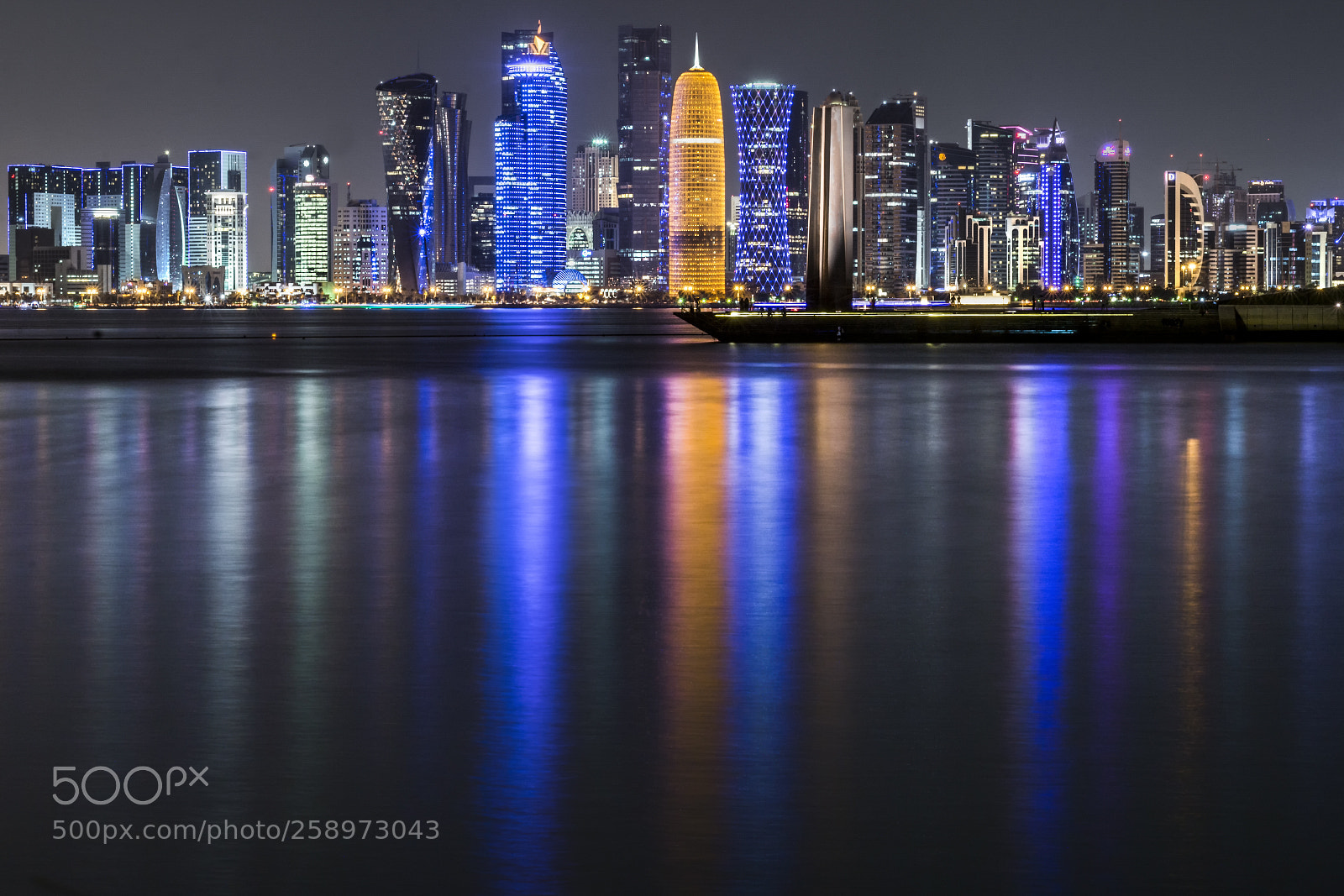 Nikon D7100 sample photo. Doha skyline photography