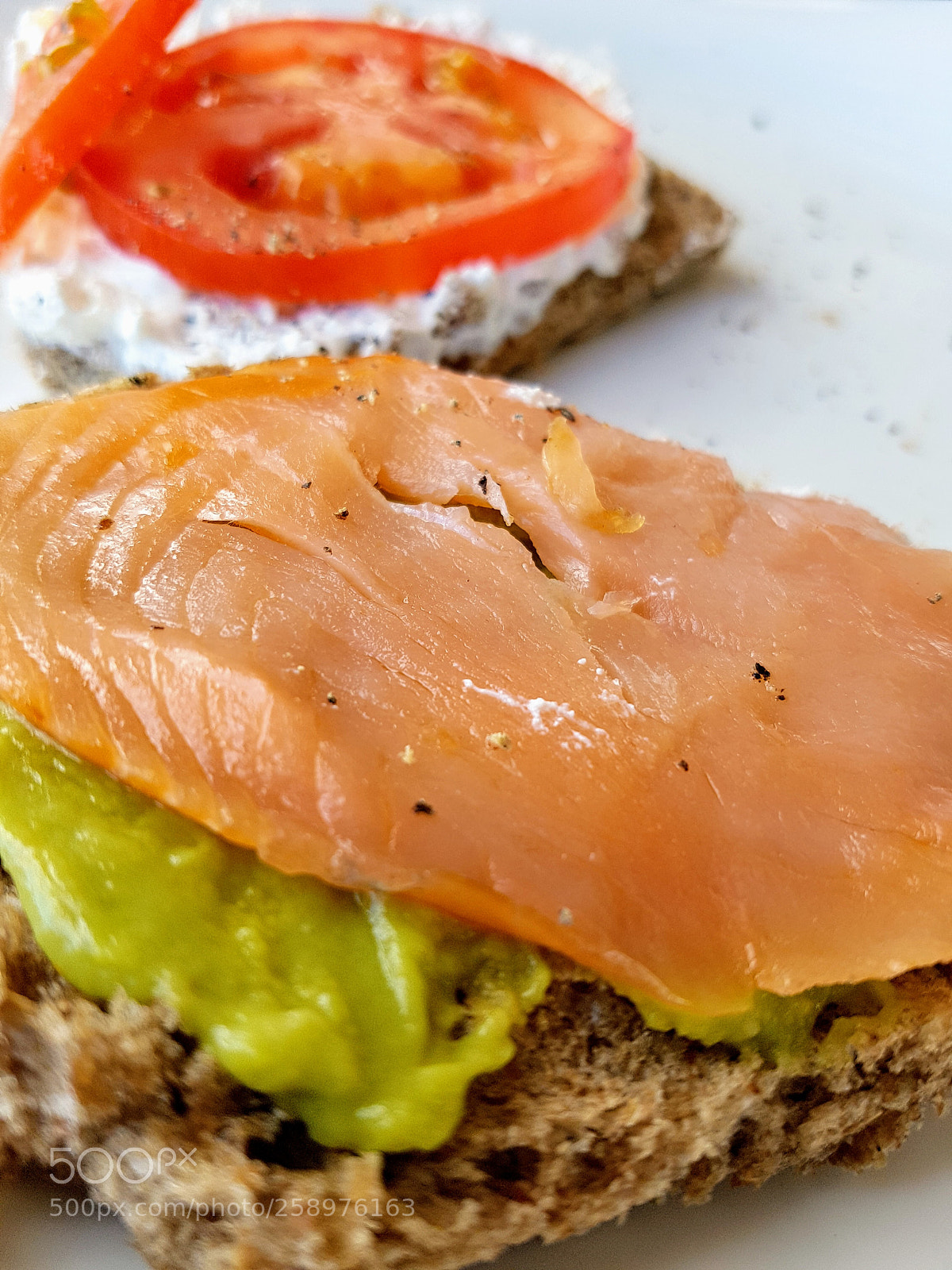Samsung Galaxy S7 Edge sample photo. Salmon on toast with photography