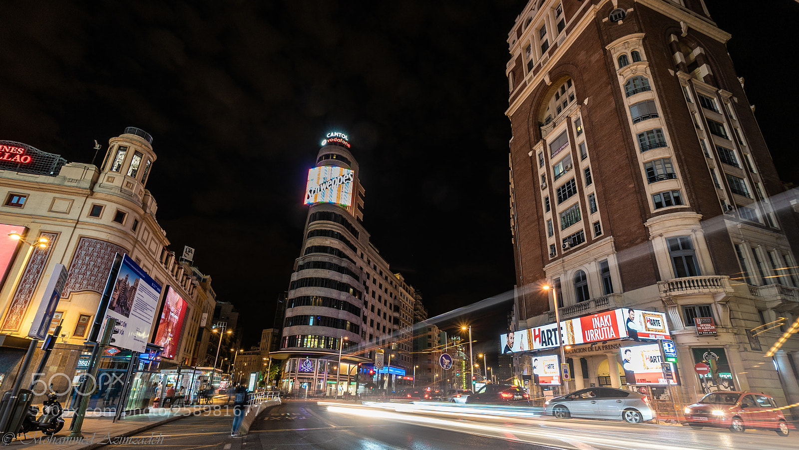 Sony a7 III sample photo. Panorama of night street photography