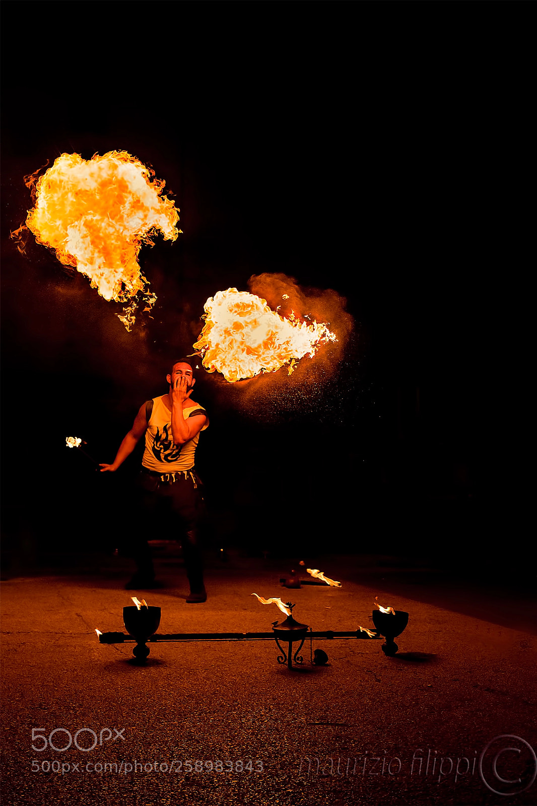 Canon EOS 70D sample photo. Doble shoot fire photography