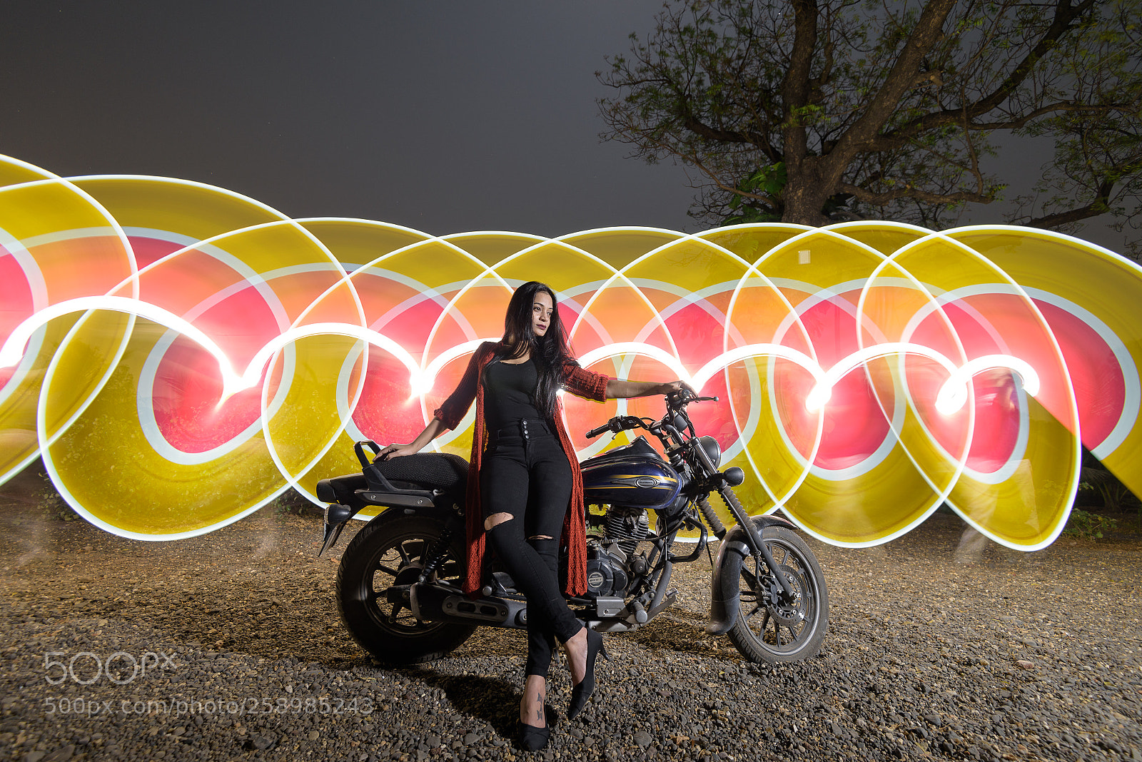 Nikon D810 sample photo. Light paint photography