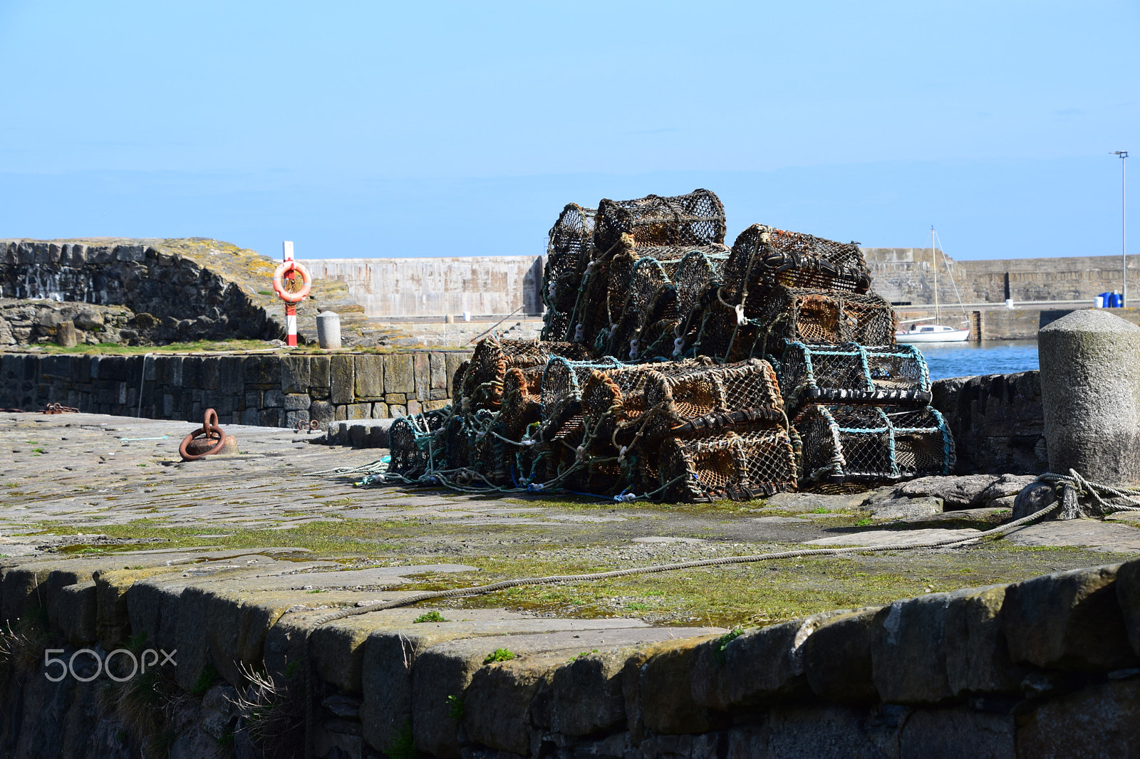 Nikon D5300 sample photo. Creels no.1, portsoy harbour photography