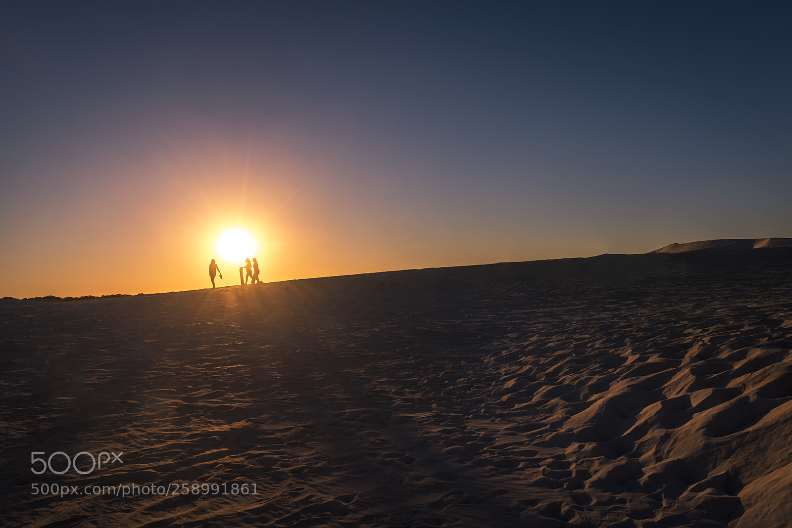 Nikon D810 sample photo. Three in sunset photography