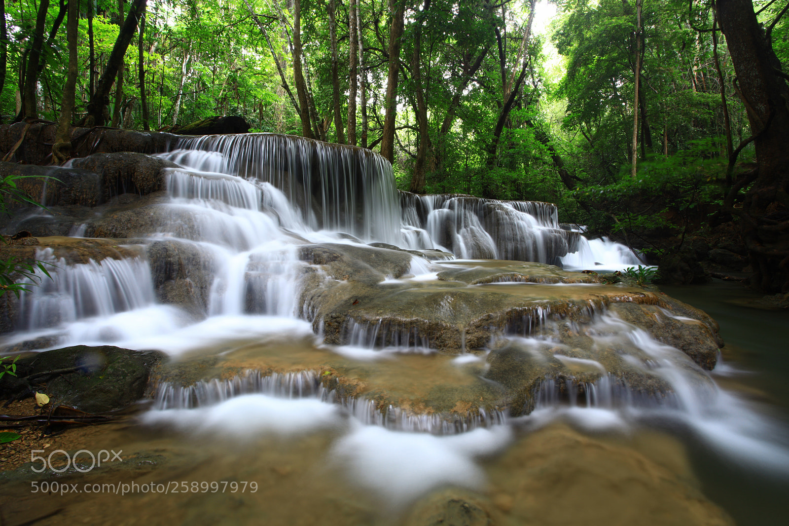 Canon EOS 5D Mark II sample photo. Huai mae khamin waterfall photography