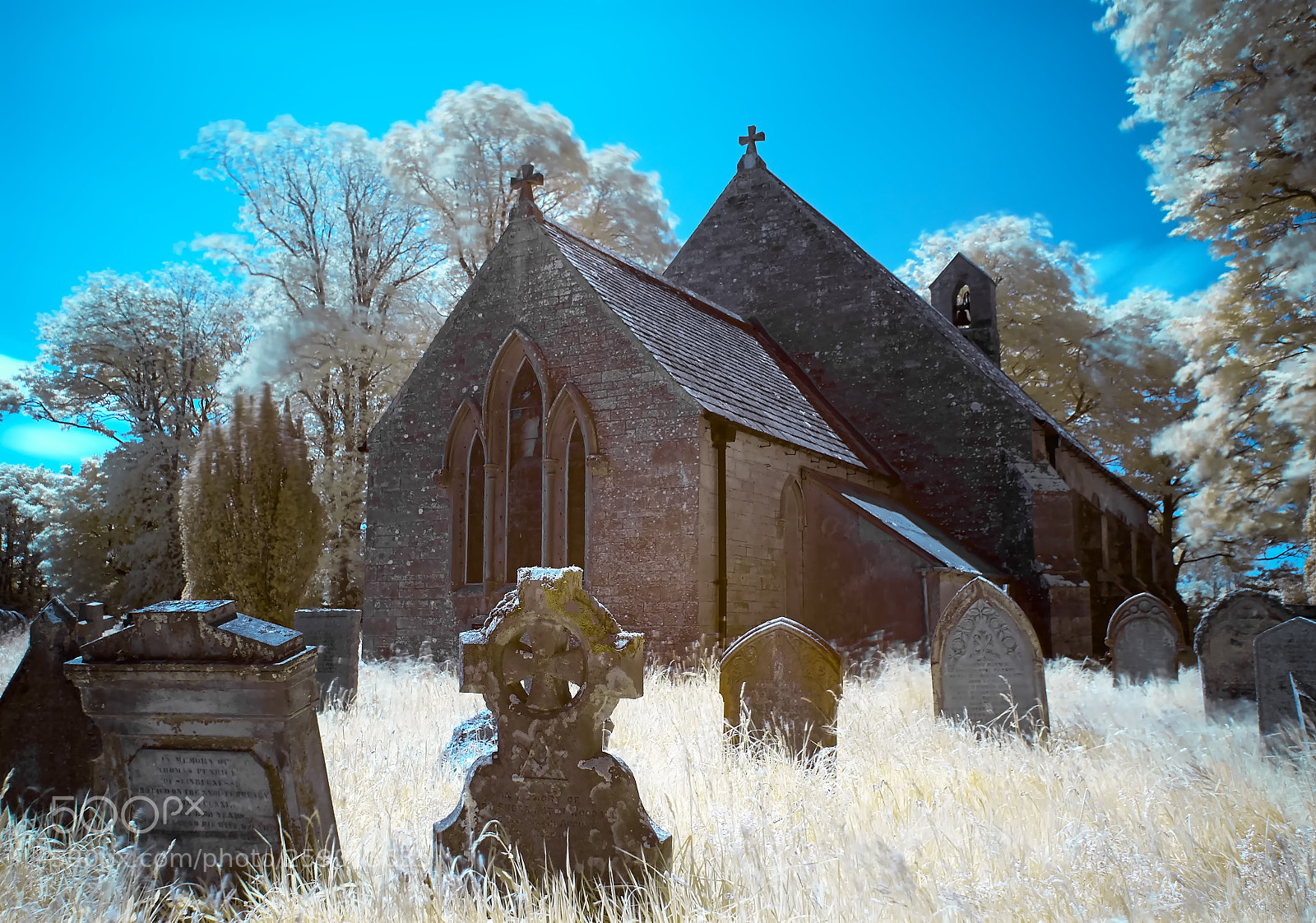 Nikon D200 sample photo. Abandoned church silloth infared photography