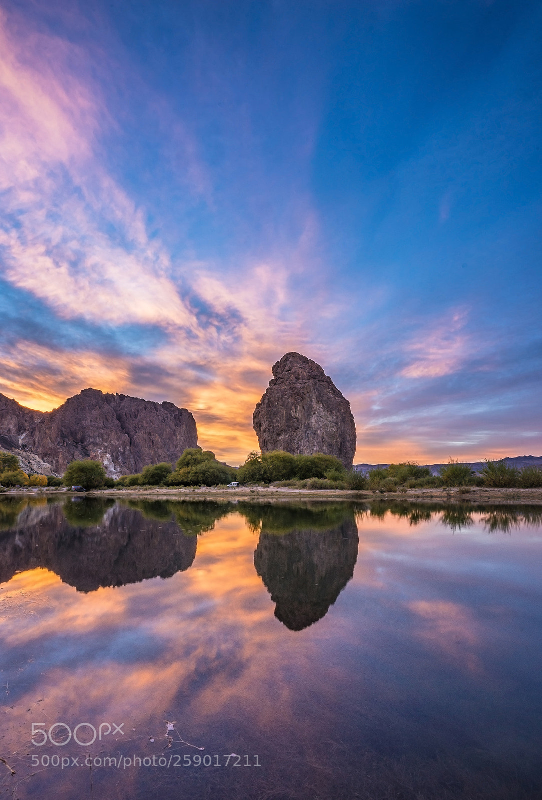 Sony a7 II sample photo. Sunset reflection in patagonia photography