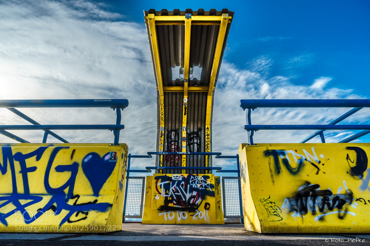 Sony a7 II sample photo. Abndoned emergency phone photography