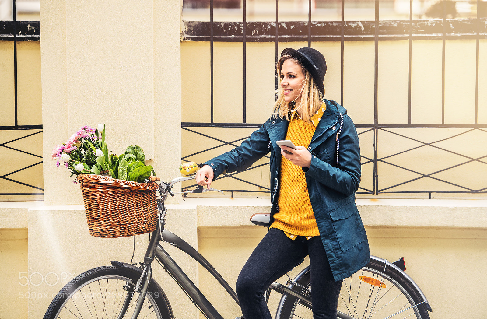 Nikon D5 sample photo. Young woman with bicycle photography