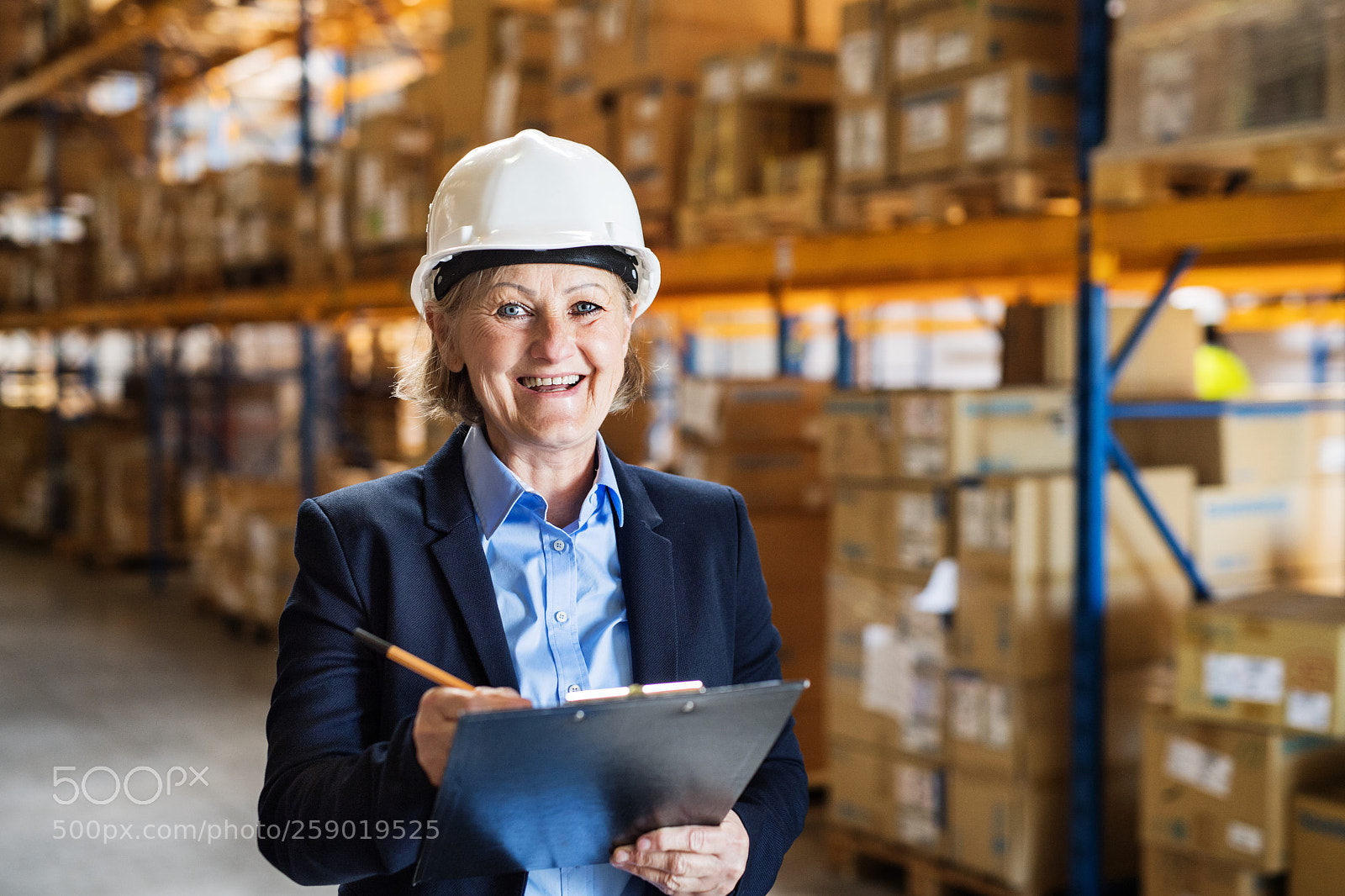 Nikon D5 sample photo. Senior woman warehouse manager photography