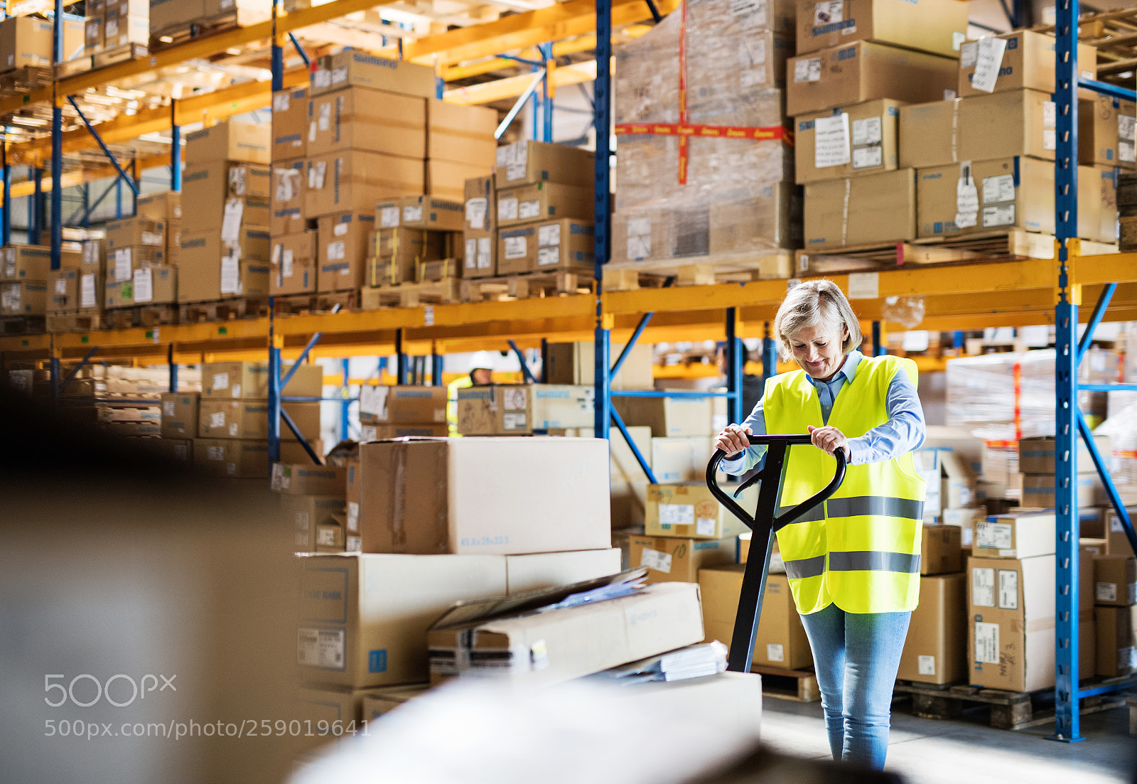 Nikon D5 sample photo. A senior woman warehouse photography