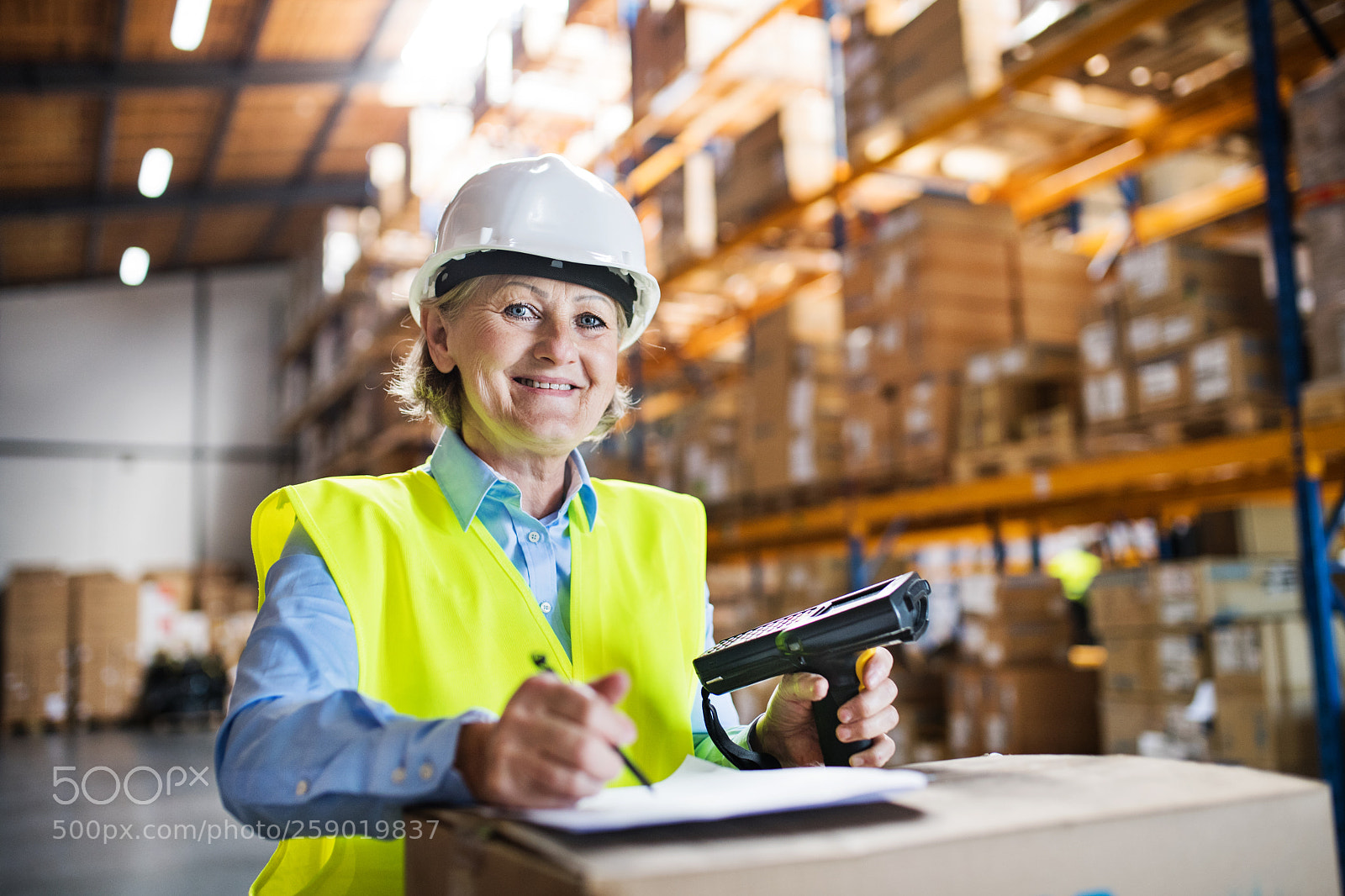 Nikon D5 sample photo. Senior warehouse woman worker photography
