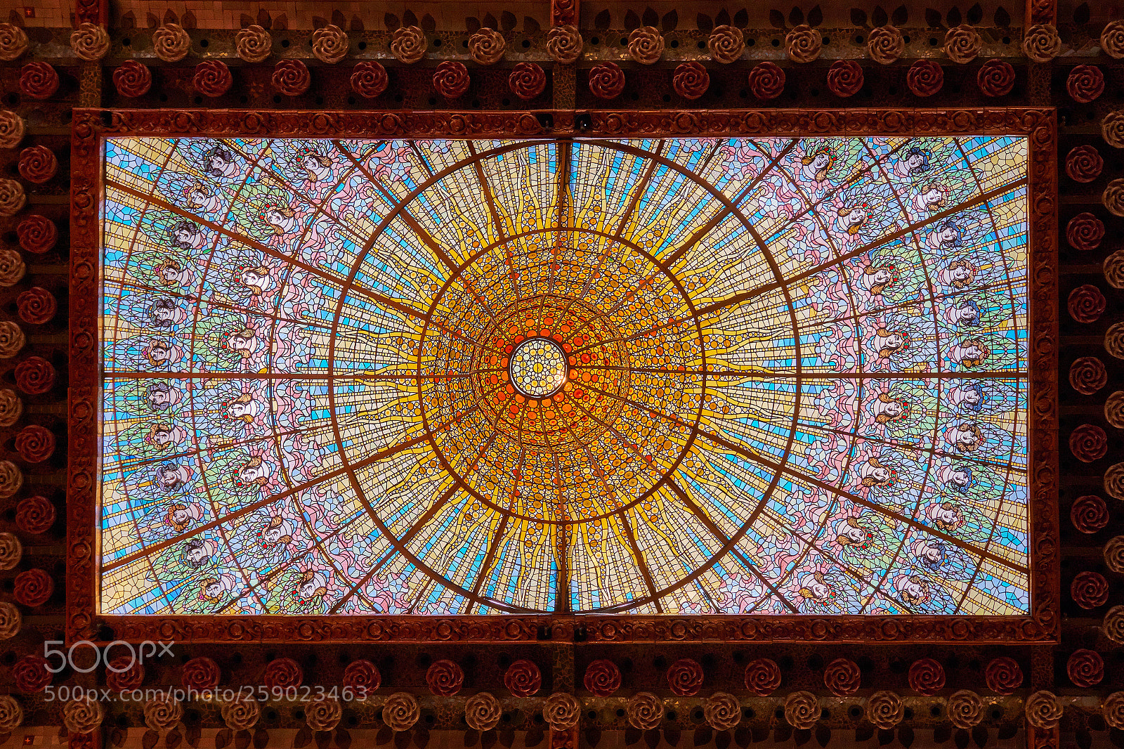 Fujifilm X-T2 sample photo. Ceiling of palau de photography