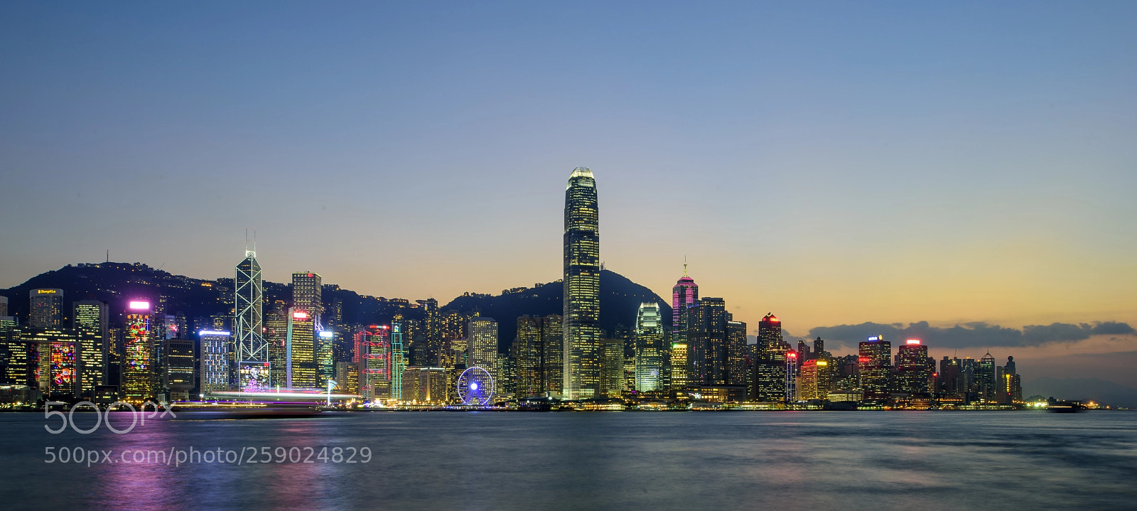 Nikon D810 sample photo. Sunset over hong kong photography
