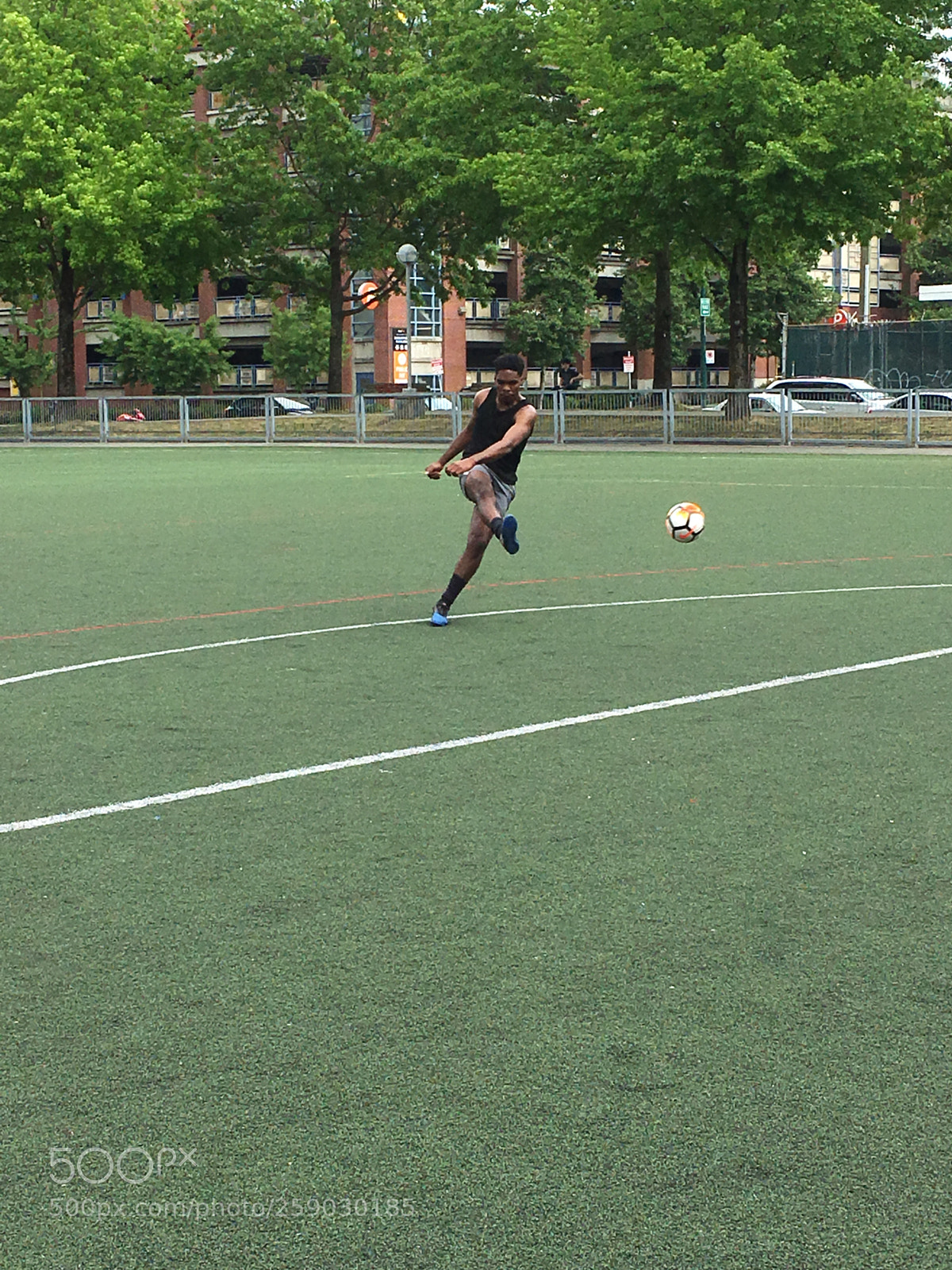 Apple iPhone 6s Plus sample photo. Soccer kick photography