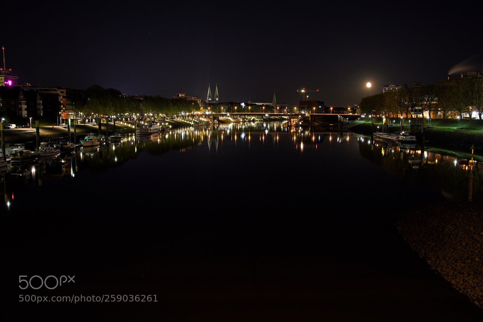 Nikon D750 sample photo. Bremen night photography