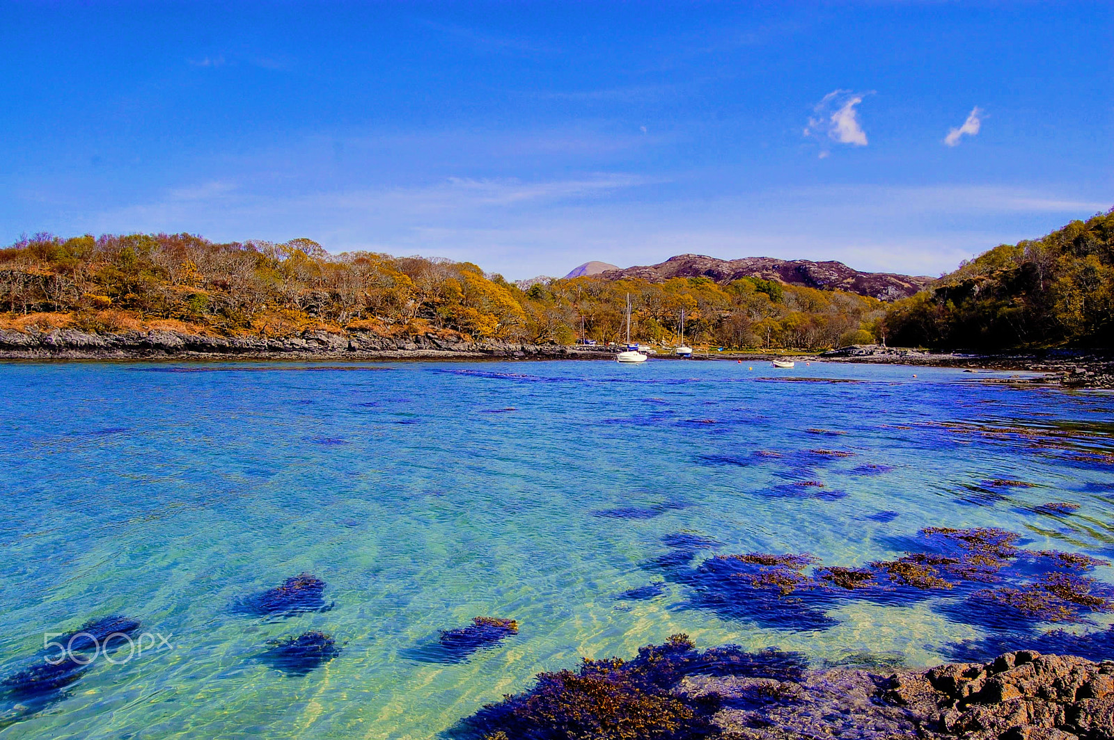 Nikon D50 sample photo. Blue sea & sky / loch ailort photography